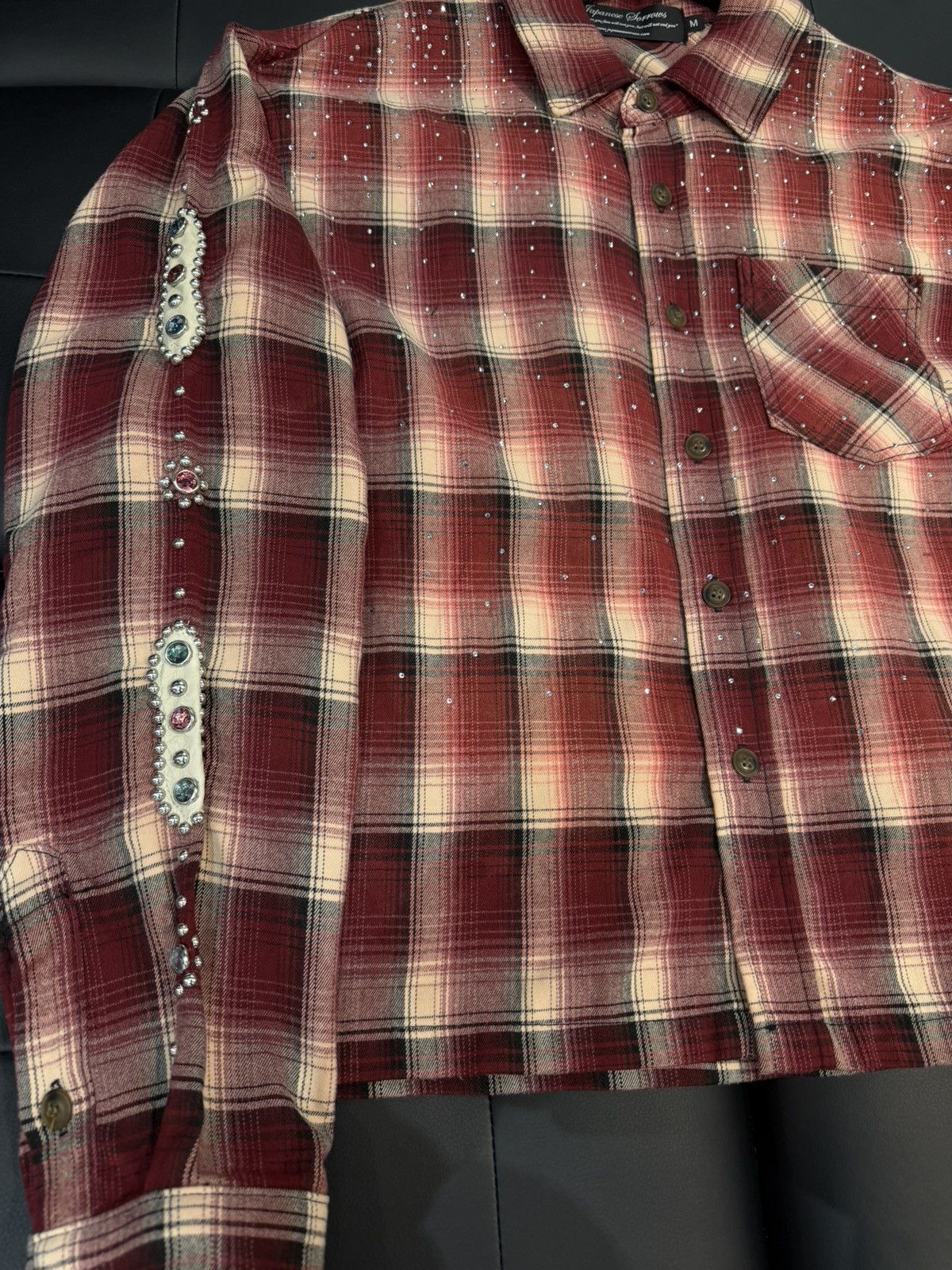 Other Size M - JP Sorrow Rhinestone Flannel Red Size US M / EU 48-50 / 2 - 2 Thumbnail