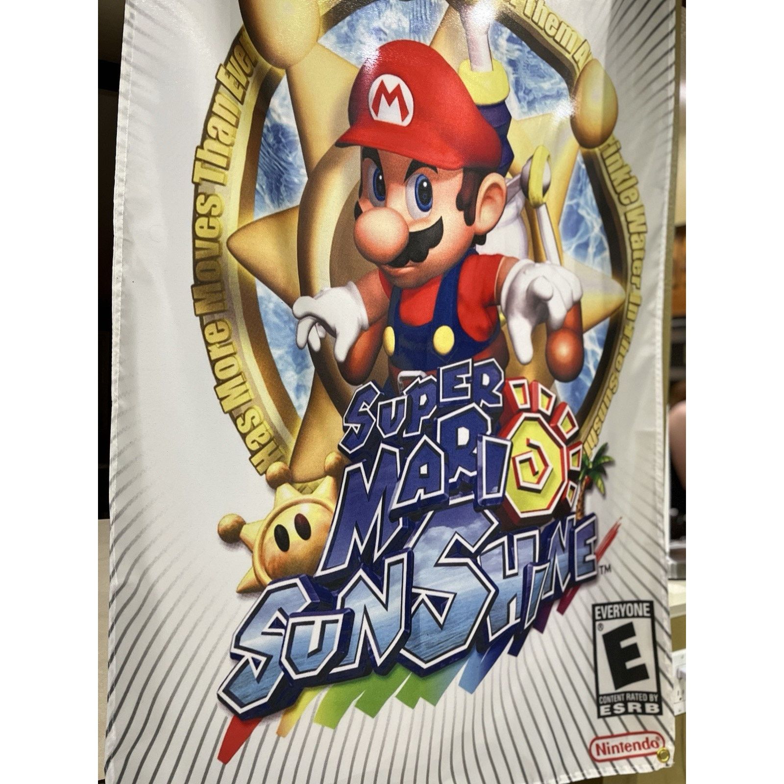 Nintendo Super Mario Sunshine 5ft Flag Nintendo Gamecube 2002 Poster Size ONE SIZE - 2 Thumbnail