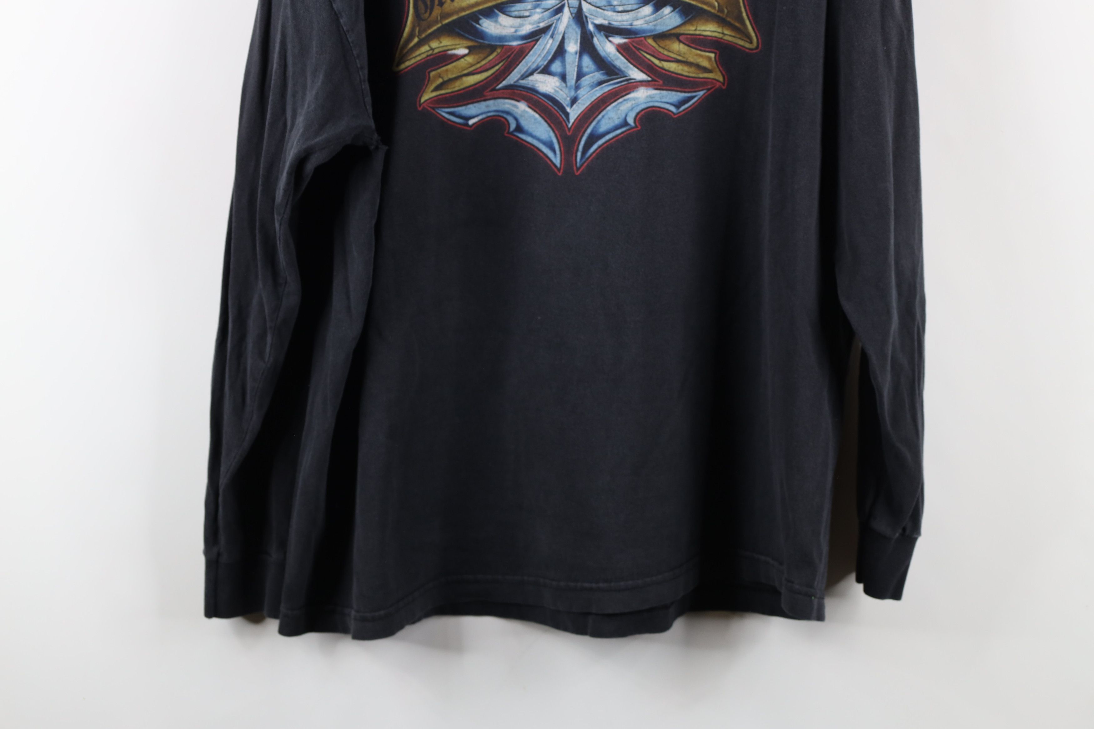 Vintage Vintage Y2K Orange Choppers Motorcycle Long Sleeve T-Shirt Size US XL / EU 56 / 4 - 17 Thumbnail