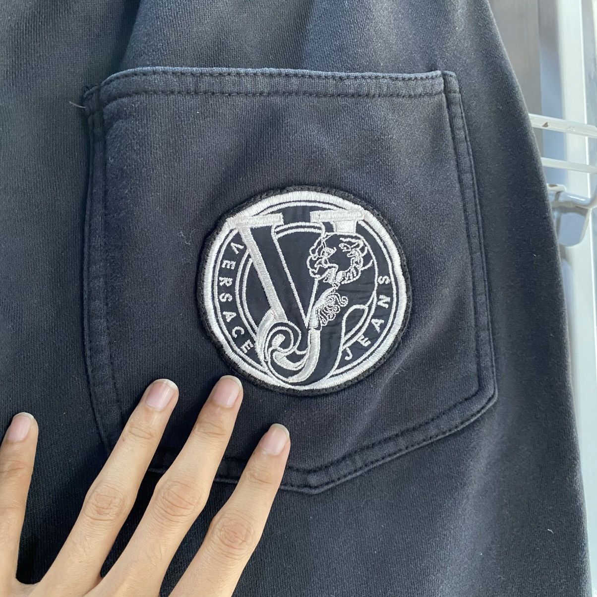 Versace × Versace Jeans Couture Versace Jeans Big Logo Embroidered Sweatpants Size US 32 / EU 48 - 7 Thumbnail