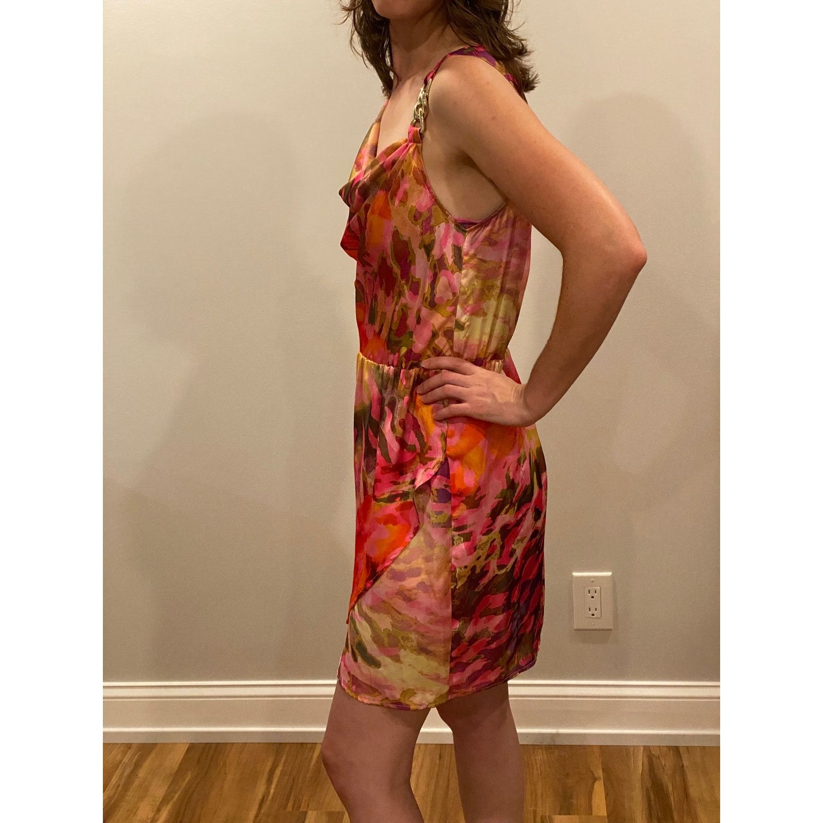 Jennifer Lopez Jennifer Lopez Bold Colorful Watercolor Dress size small Size S / US 4 / IT 40 - 4 Thumbnail