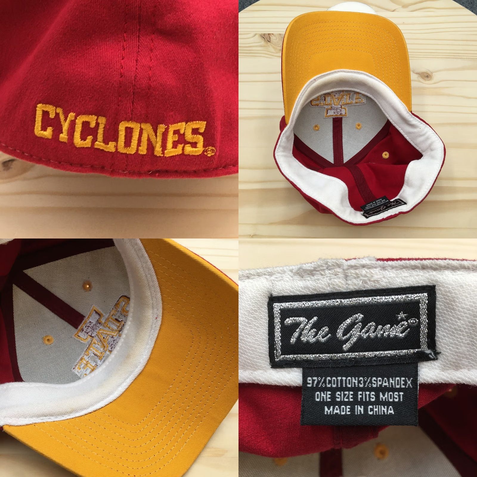 Vintage Iowa State University Cyclones Hat Baseball Cap Fitted One Size Red White Mens Size ONE SIZE - 8 Thumbnail