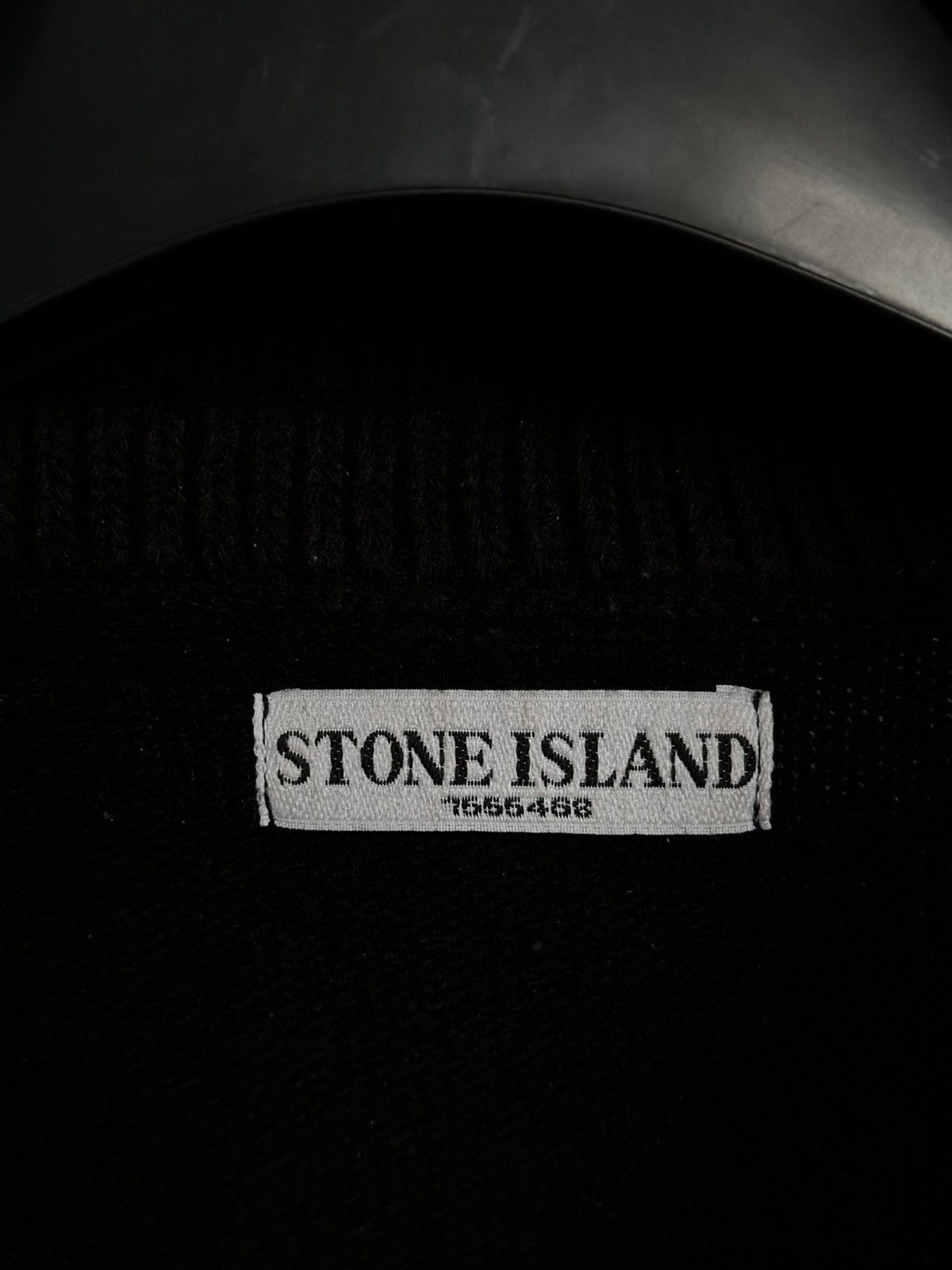 Stone Island Stone Island Black Half Lambswool Jumper Size US XL / EU 56 / 4 - 10 Thumbnail