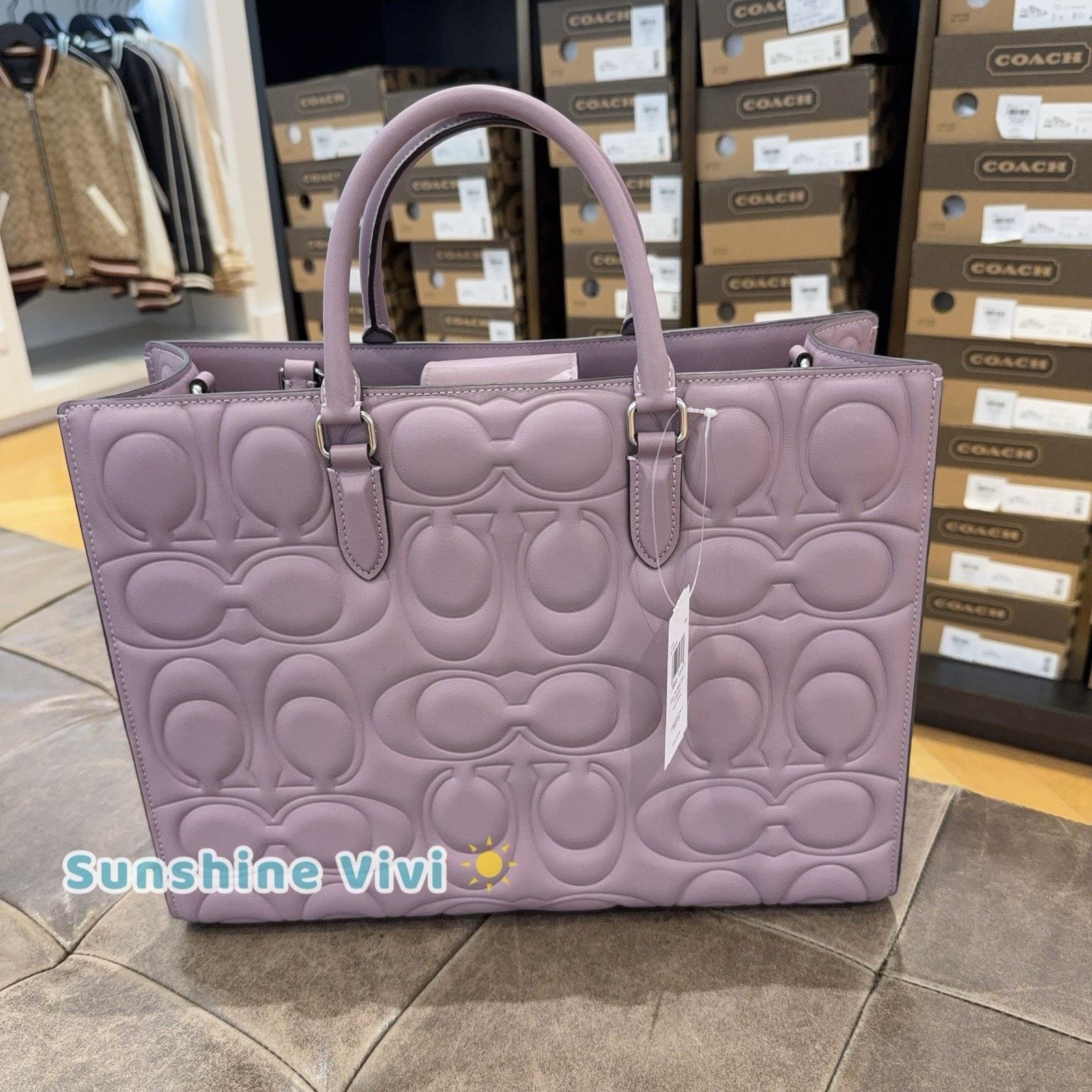 Coach NWT Coach Large Maggie Tote Bag Blocked CY672 Silver JASMINE Size ONE SIZE - 5 Thumbnail