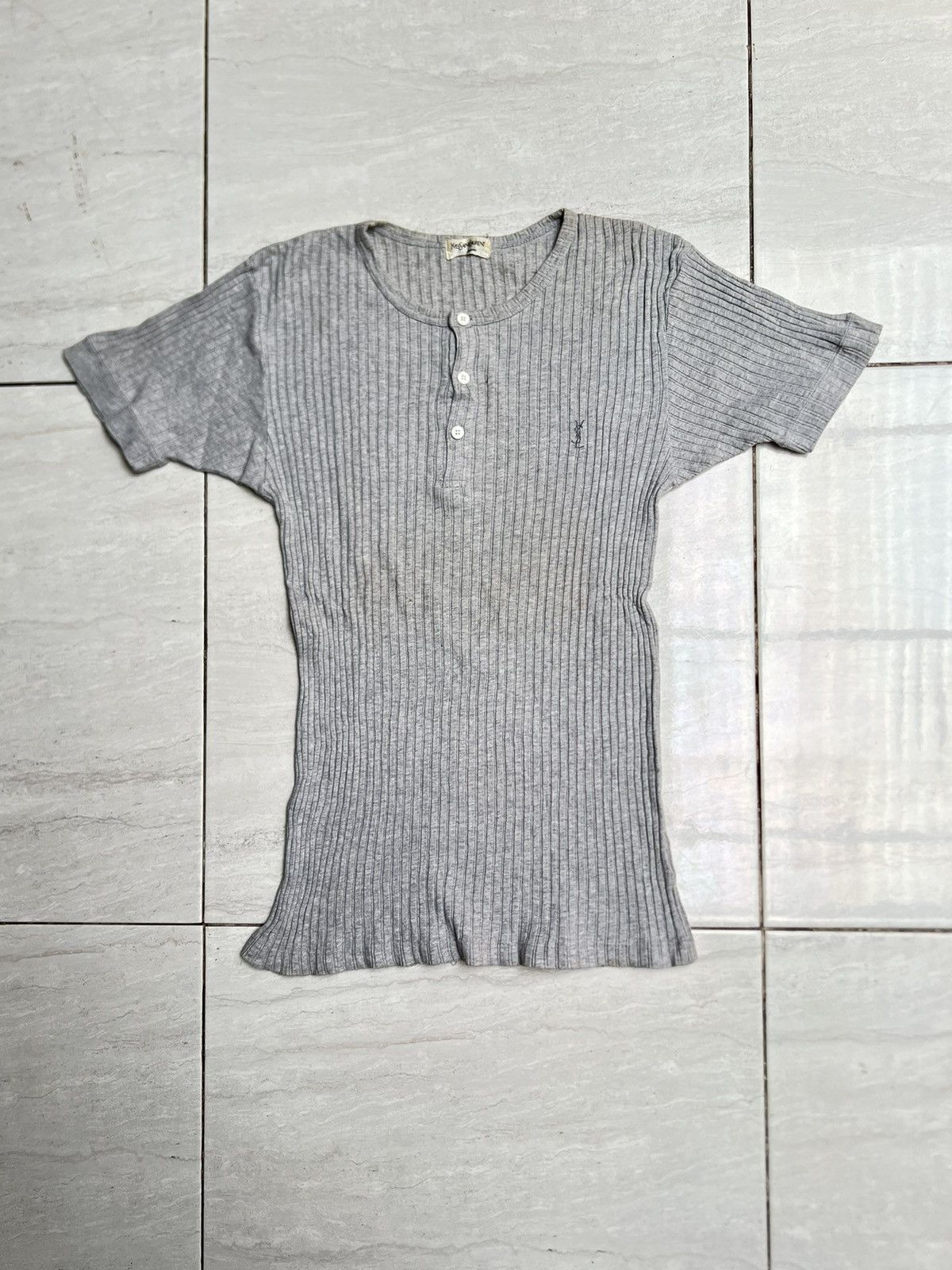Yves Saint Laurent Yves Saint Laurent Pour Homme Knit T-shirt Size US XS / EU 42 / 0 - 1 Thumbnail