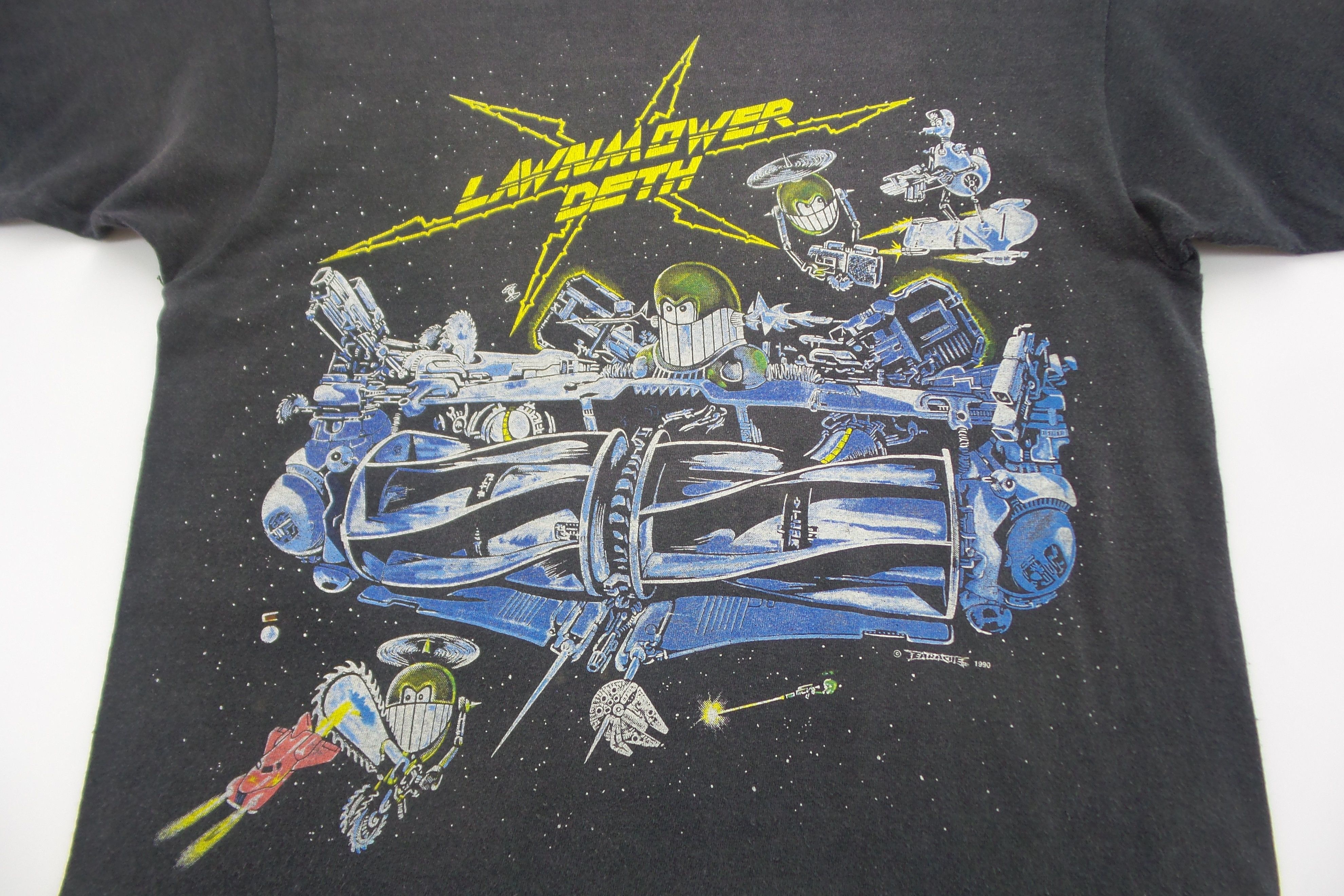 Band Tees DISTRESSED Vintage 90s Lawnmower Deth T-shirts Size US M / EU 48-50 / 2 - 3 Thumbnail