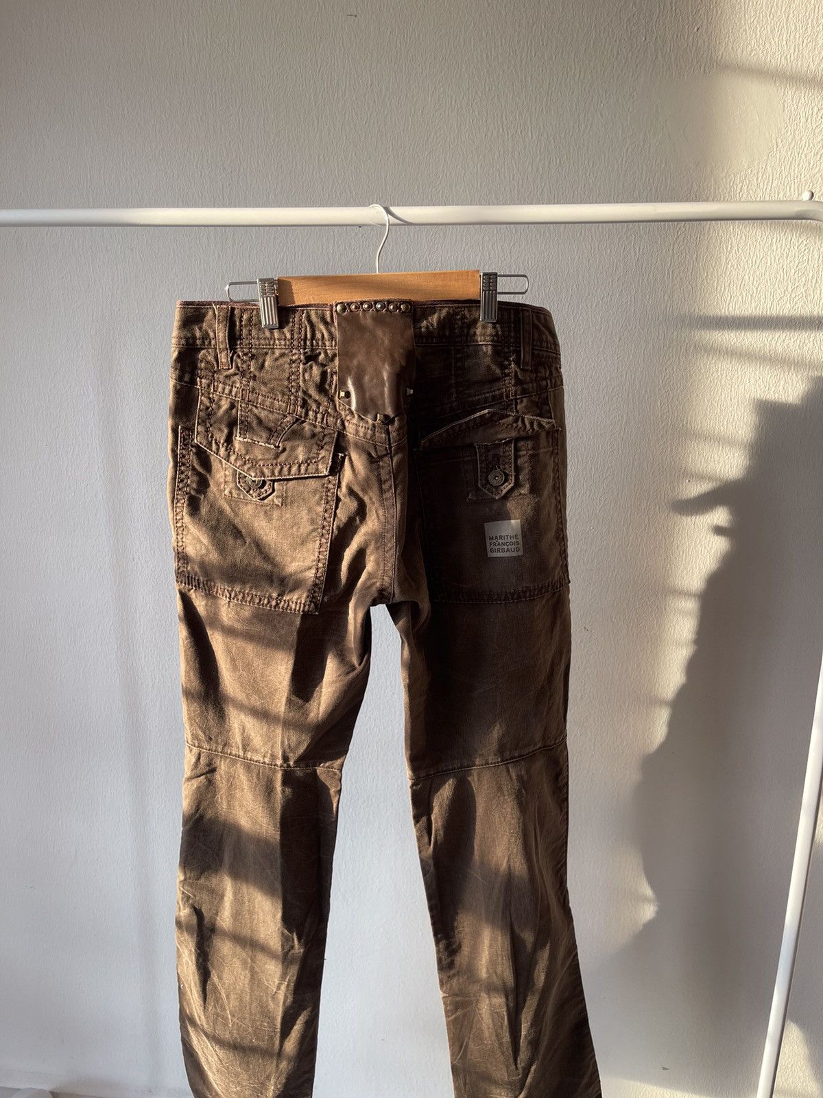 Marithe + Francois Girbaud 90s Marithe Francois Girbaud Leather paded part Pants A6 Size US 30 / EU 46 - 8 Thumbnail