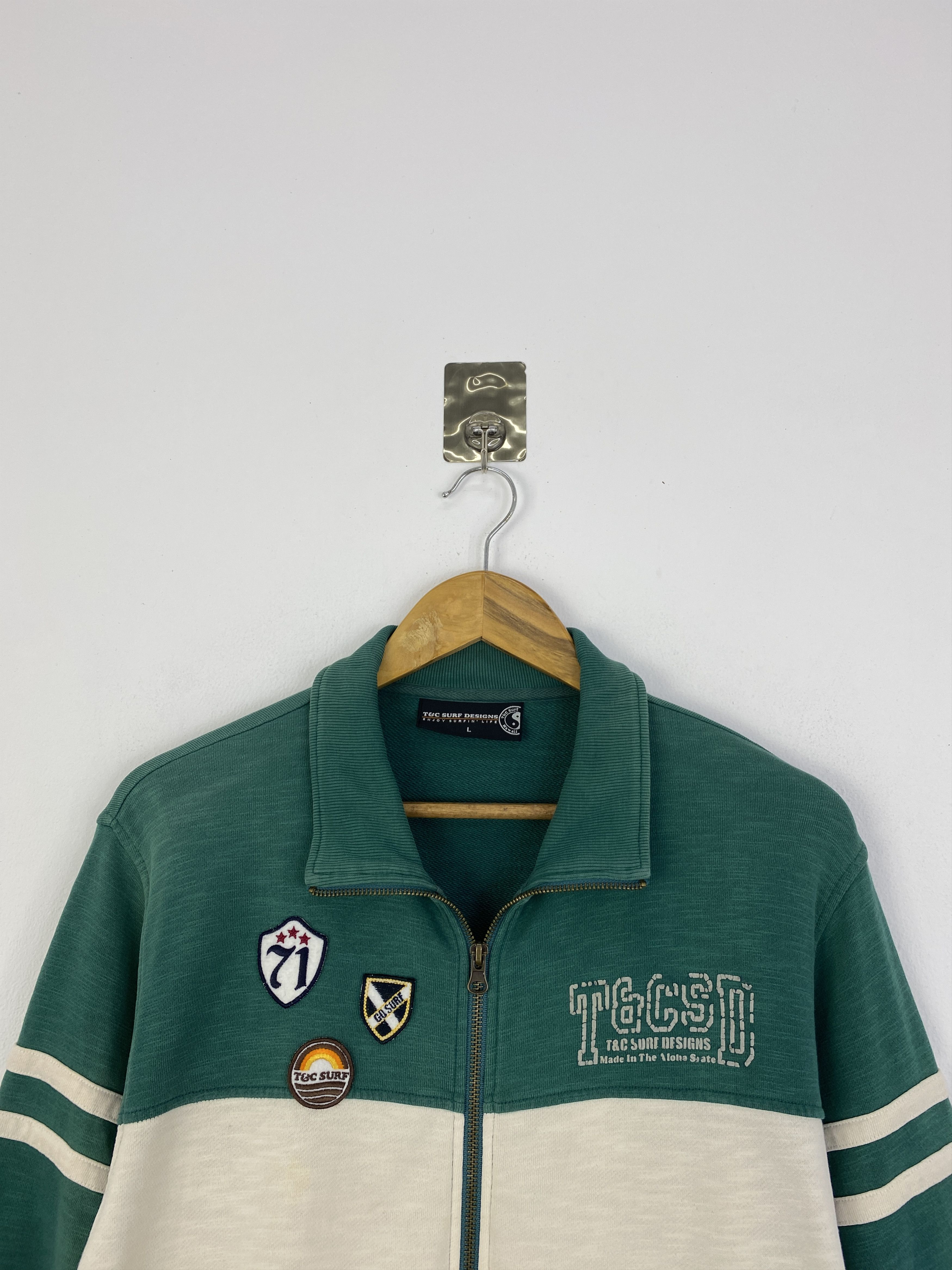 Vintage Vintage T&C Surf Designer Zipper Sweater SH0046 Size US L / EU 52-54 / 3 - 2 Thumbnail