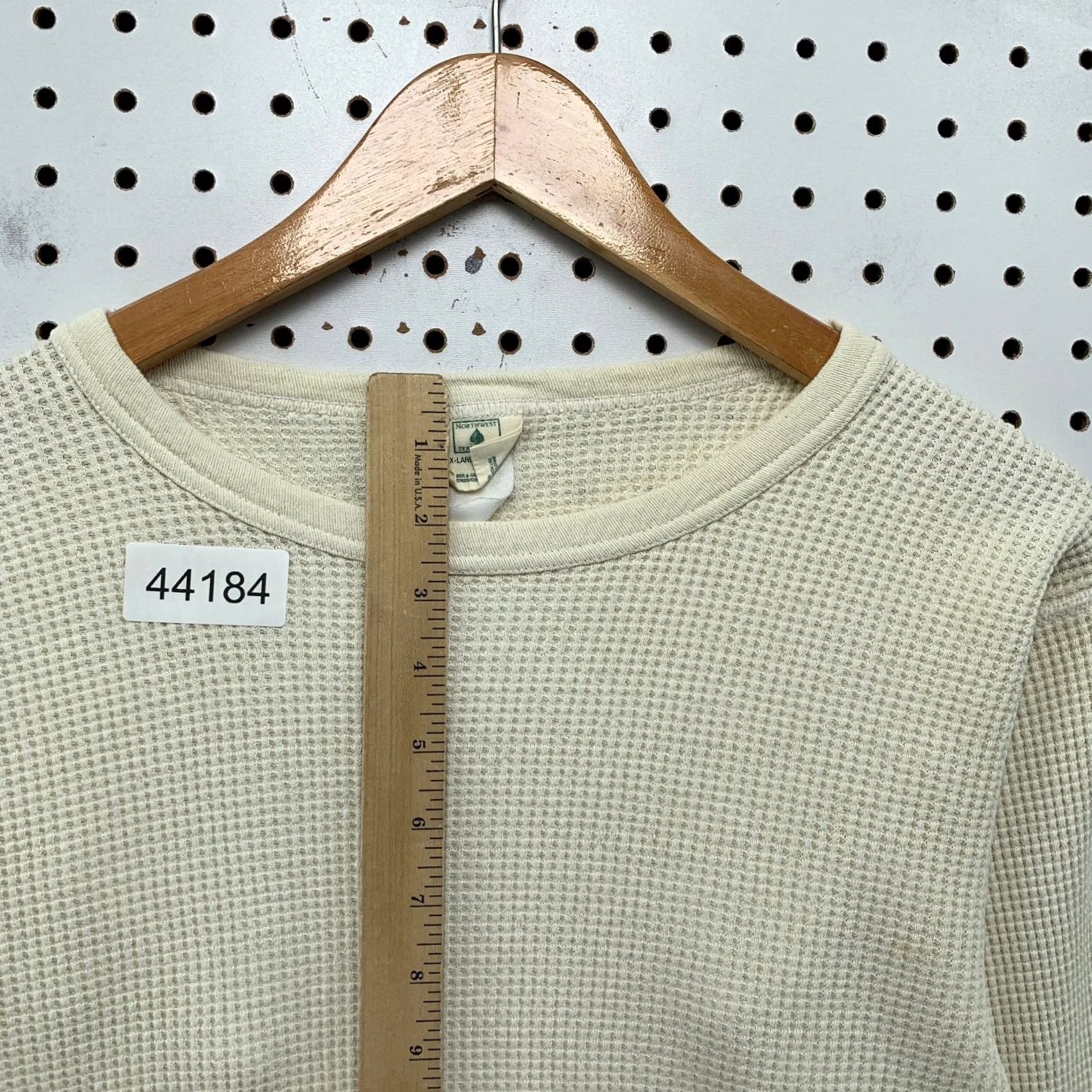 Vintage Northwest Territory Thermal Shirt Mens XL Beige Long Sleeve Waffle Knit Made USA Size US XL / EU 56 / 4 - 7 Thumbnail