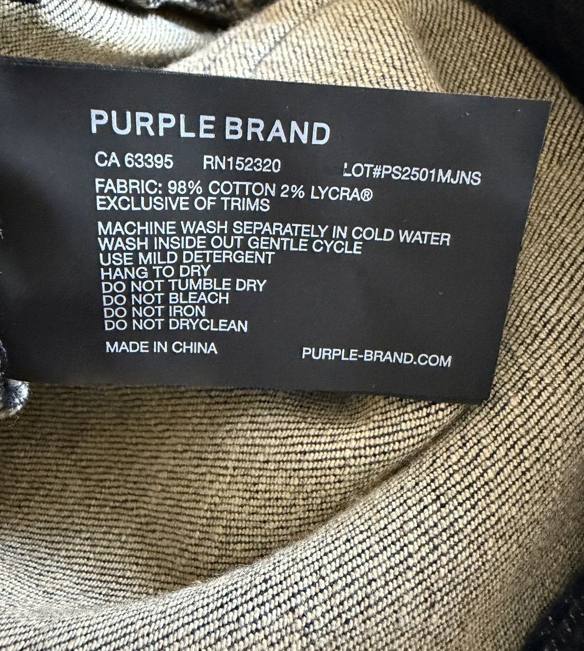 Purple Brand Purple Brand Jeans Mens Tiled Overlay Skinny P001 Size 36/32 Size US 36 / EU 52 - 8 Thumbnail