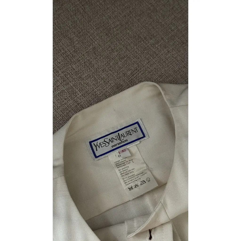 Yves Saint Laurent Yves Saint Laurent Variation Skirt Suit Set Ivory Size FR40 Size 28" / US 6 / IT 42 - 5 Thumbnail
