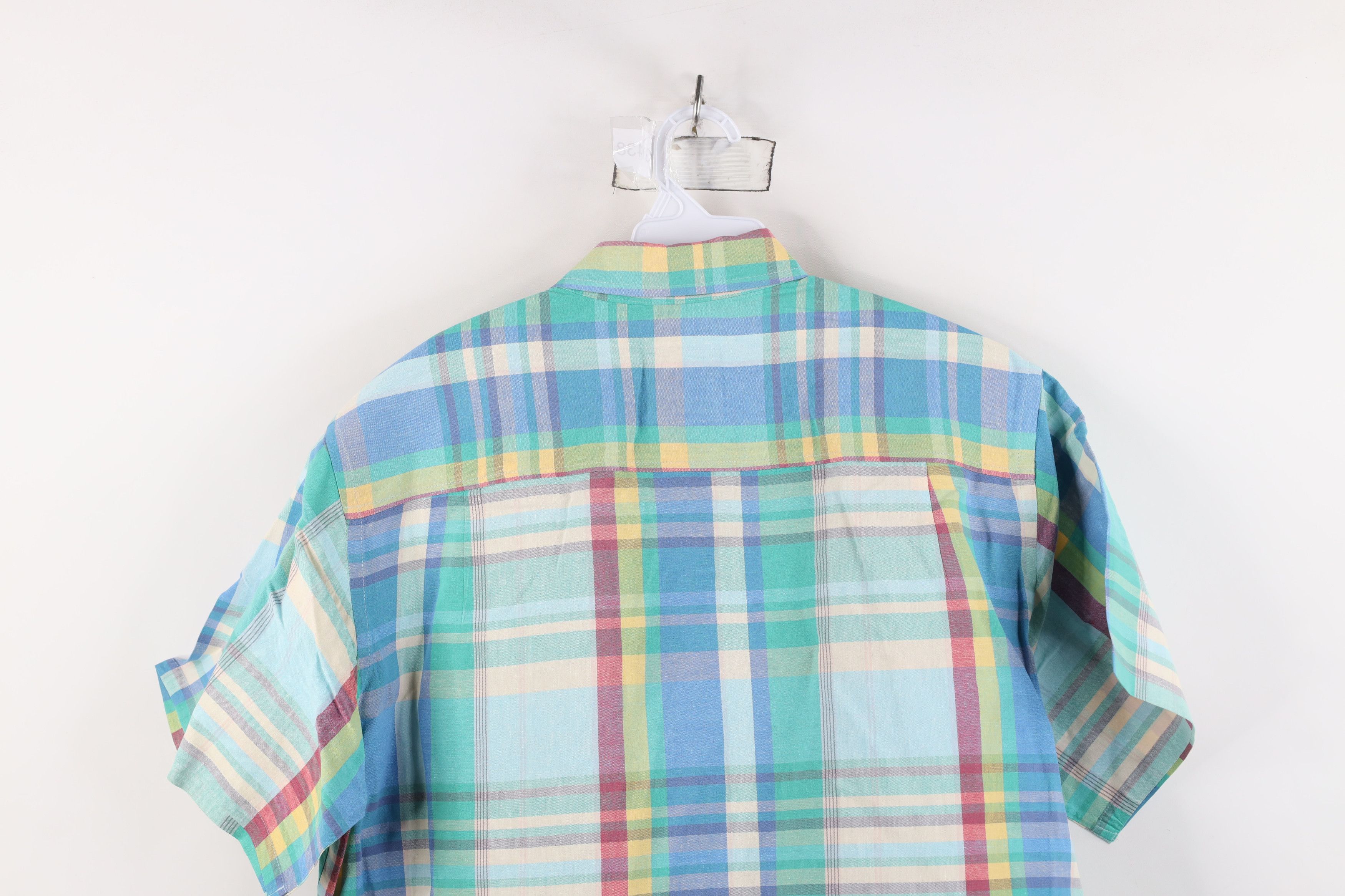 Vintage Vintage 90s Streetwear Rainbow Madras Button Down Shirt Size US L / EU 52-54 / 3 - 12 Thumbnail