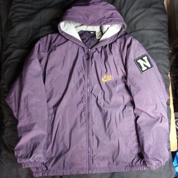 Nike Vintage 90s Nike Big Swoosh Hooded Jacket Coat Size US XL / EU 56 / 4 - 2 Thumbnail