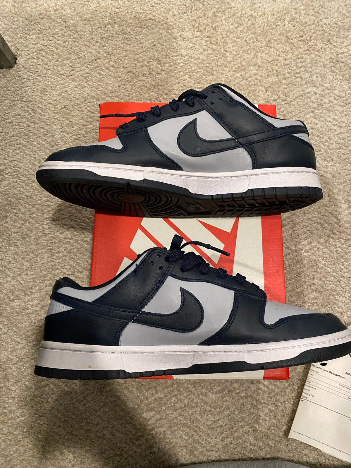Nike Nike dunk low retro Georgetown Size US 11 / EU 44 - 2 Thumbnail