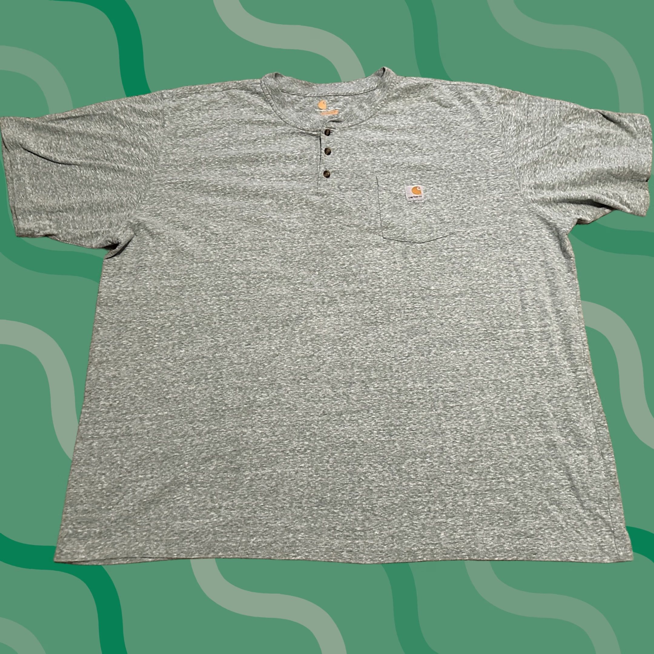Carhartt Carhartt Workwear Shirt Men 4XL Henley Outdoor Hiking Pockets Short Sleeve Green Size US XXL / EU 58 / 5 - 1 Thumbnail