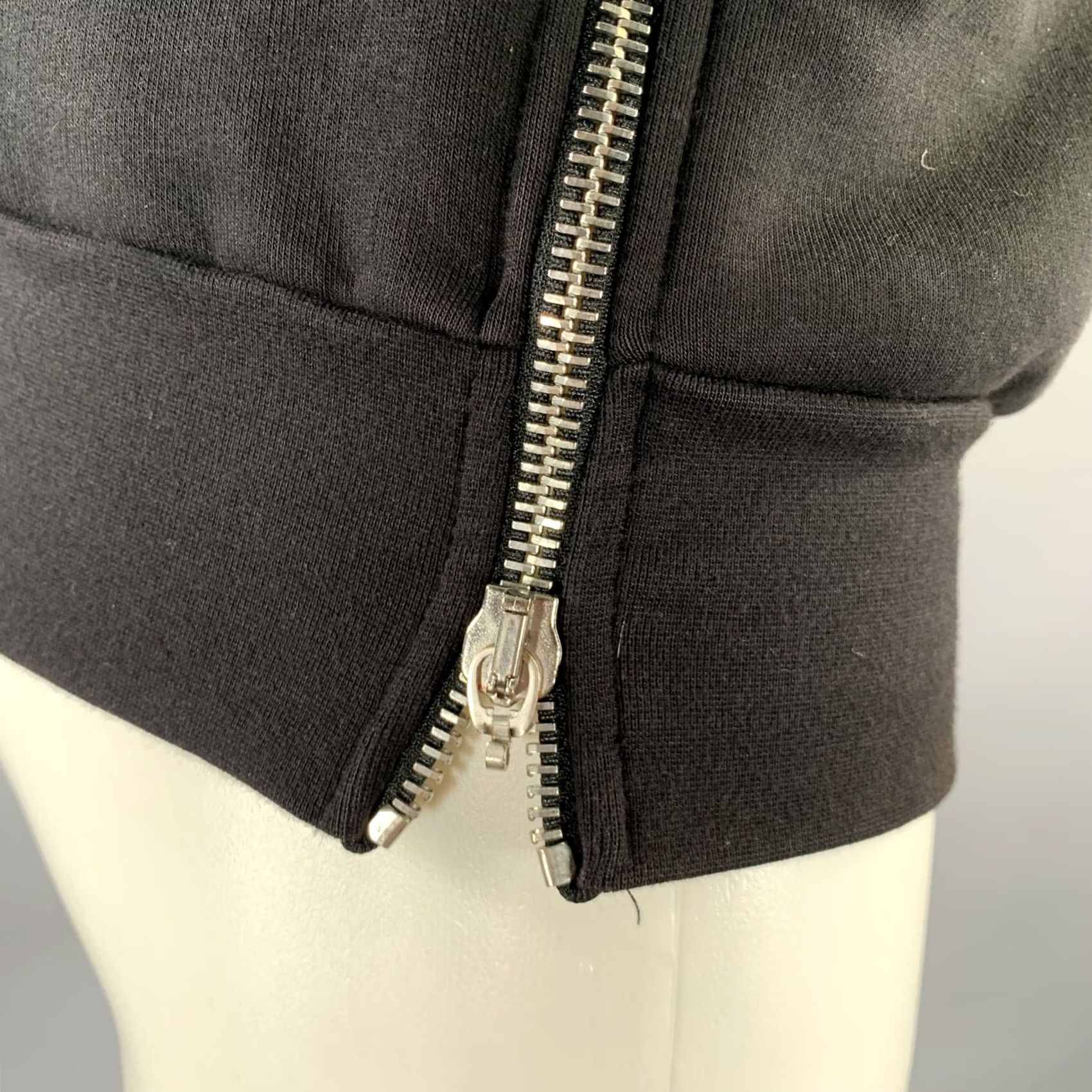 Vintage AMAL GUESSOUS Graphic Double Zipper Jacket Cotton Blend Black Size M Chest M Size US M / EU 48-50 / 2 - 3 Thumbnail