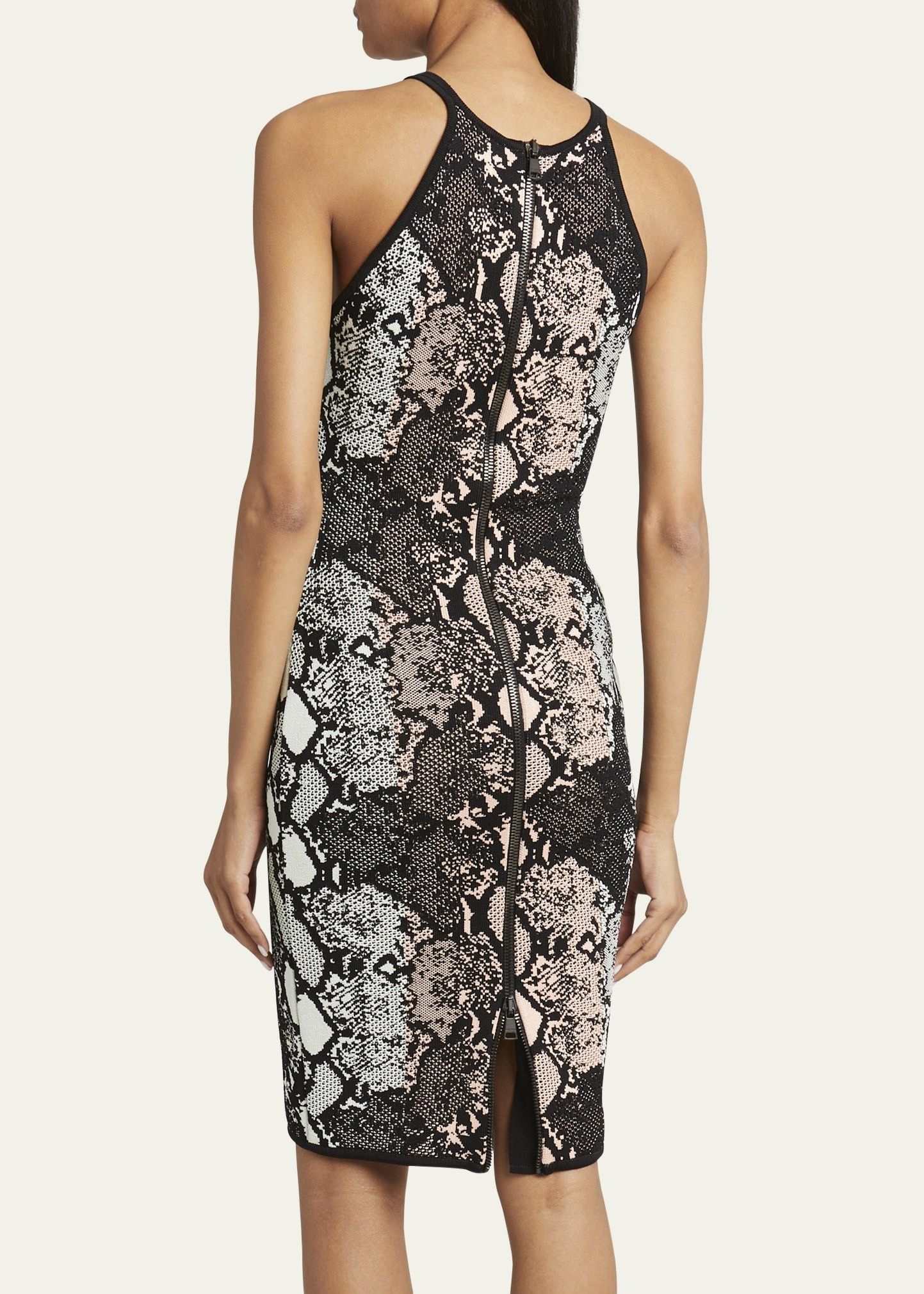 Balmain o1s1wg110825 Pastel Python Body Con Dress in Multicolor Size S / US 4 / IT 40 - 4 Thumbnail