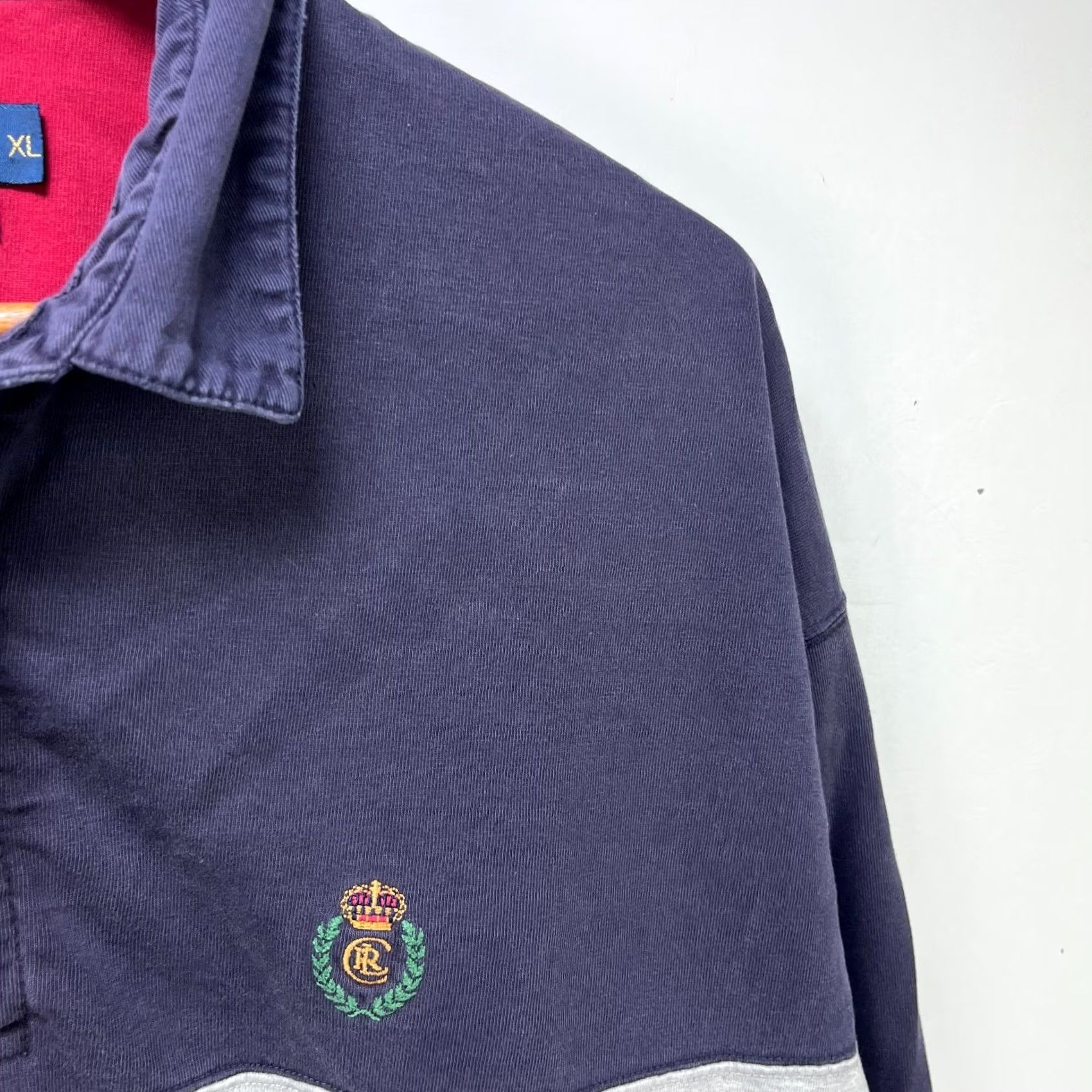 Polo Ralph Lauren Vintage Polo Ralph Lauren Polo Shirt XL Blue 90s Rugby Hunting Striped Button Long Sleeve Men Mens Size US XL / EU 56 / 4 - 3 Thumbnail