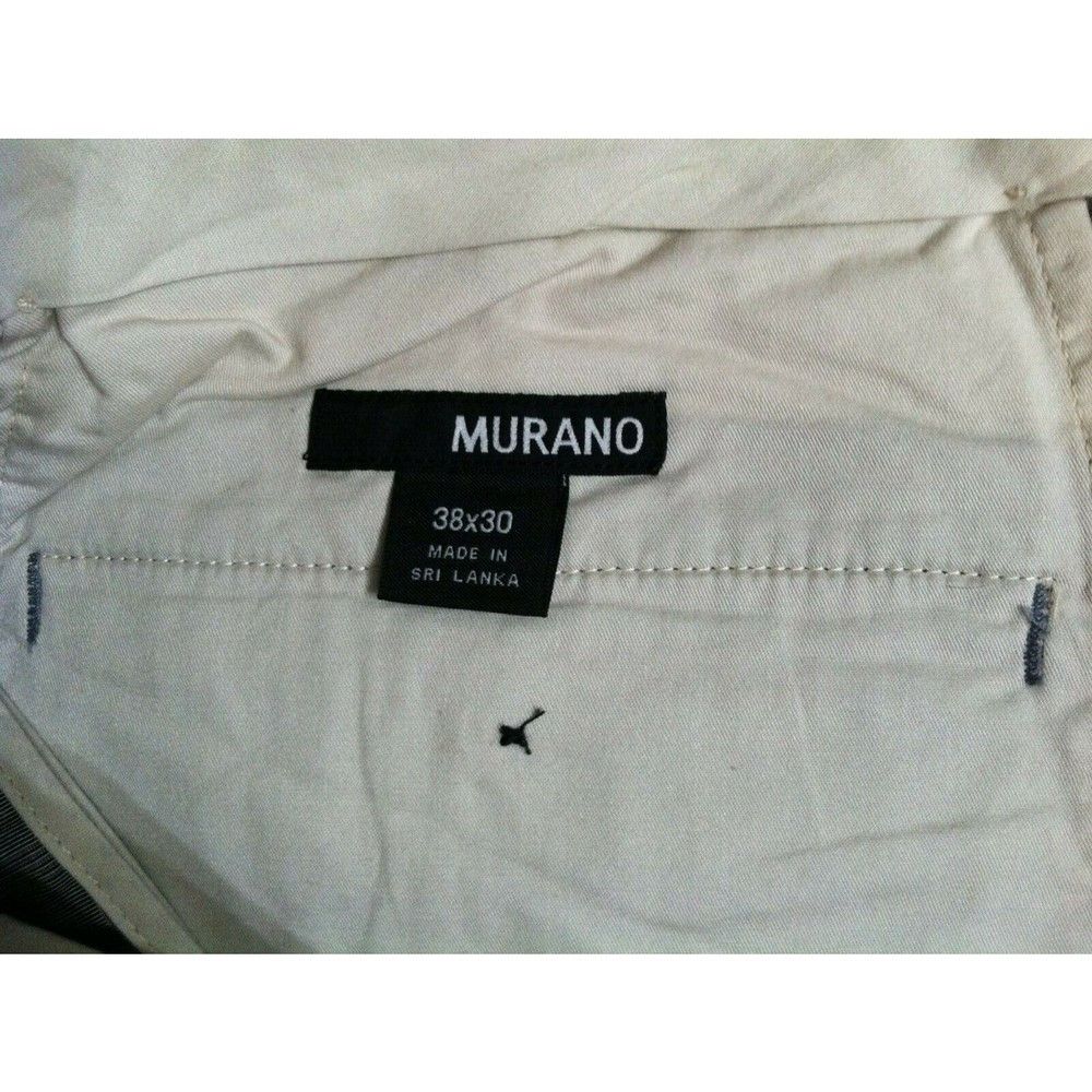Murano MURANO MENS NEW GRAY 100%COTTON CASUAL PANTS SIZE:38/30 Size US 38 / EU 54 - 4 Thumbnail
