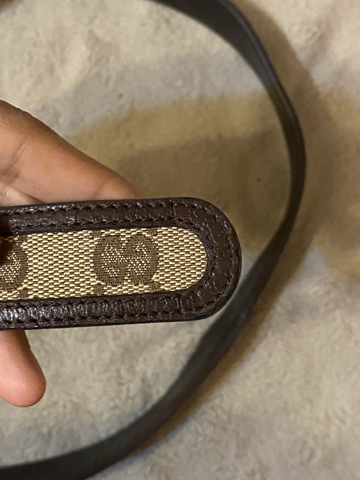 Gucci Gucci Monogram Belt GG Silver Buckle Size ONE SIZE - 8 Thumbnail