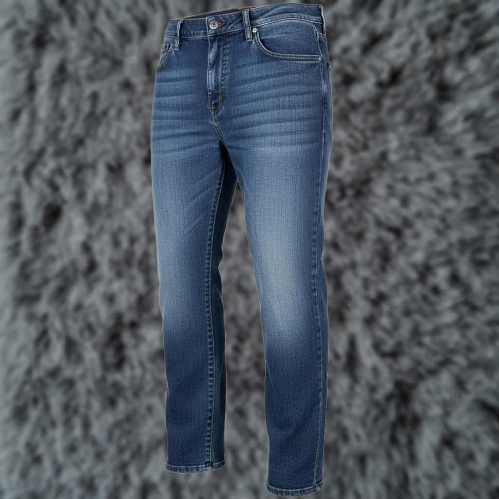 Lucky Brand Lucky Brand 221 Original Straight Jeans Mens 40x32 Blue Medium Wash Zip Fly Regular Rise 5-Pocket Denim Stonewashed Cotton Elastodiene Size US 40 / EU 56 - 1 Thumbnail