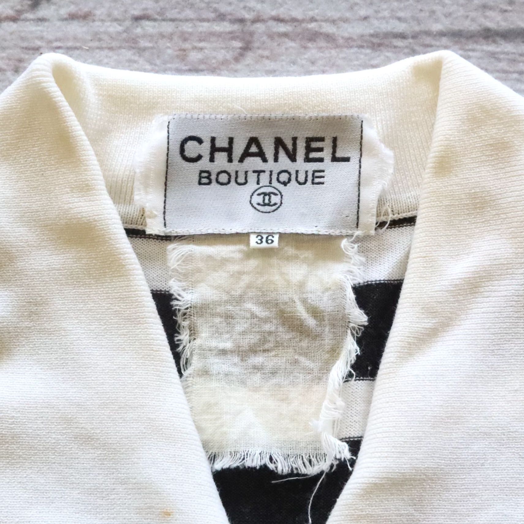 Chanel VINTAGE Chanel Boutique Stripe Polo Shirt Womens 36 Black/White Polo Short Sleeve Collared 90s Size XS / US 0-2 / IT 36-38 - 6 Thumbnail