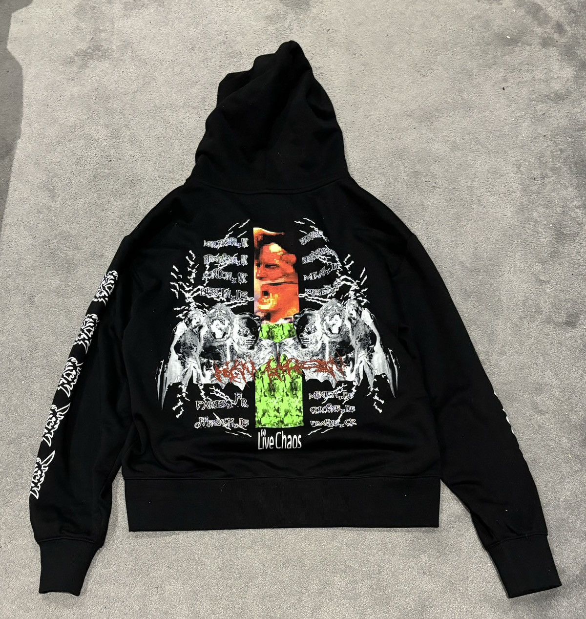 Ken Carson A Great Chaos Face Hoodie AGC Zip Up Hooded