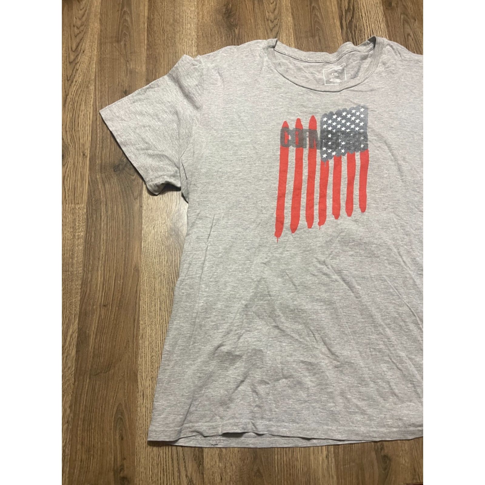 Converse Converse Shirt Women's XXL Gray Red White Blue American Flag T-Shirt Casual Modern Basic Size XXL / US 16-18 / IT 52-54 - 3 Thumbnail