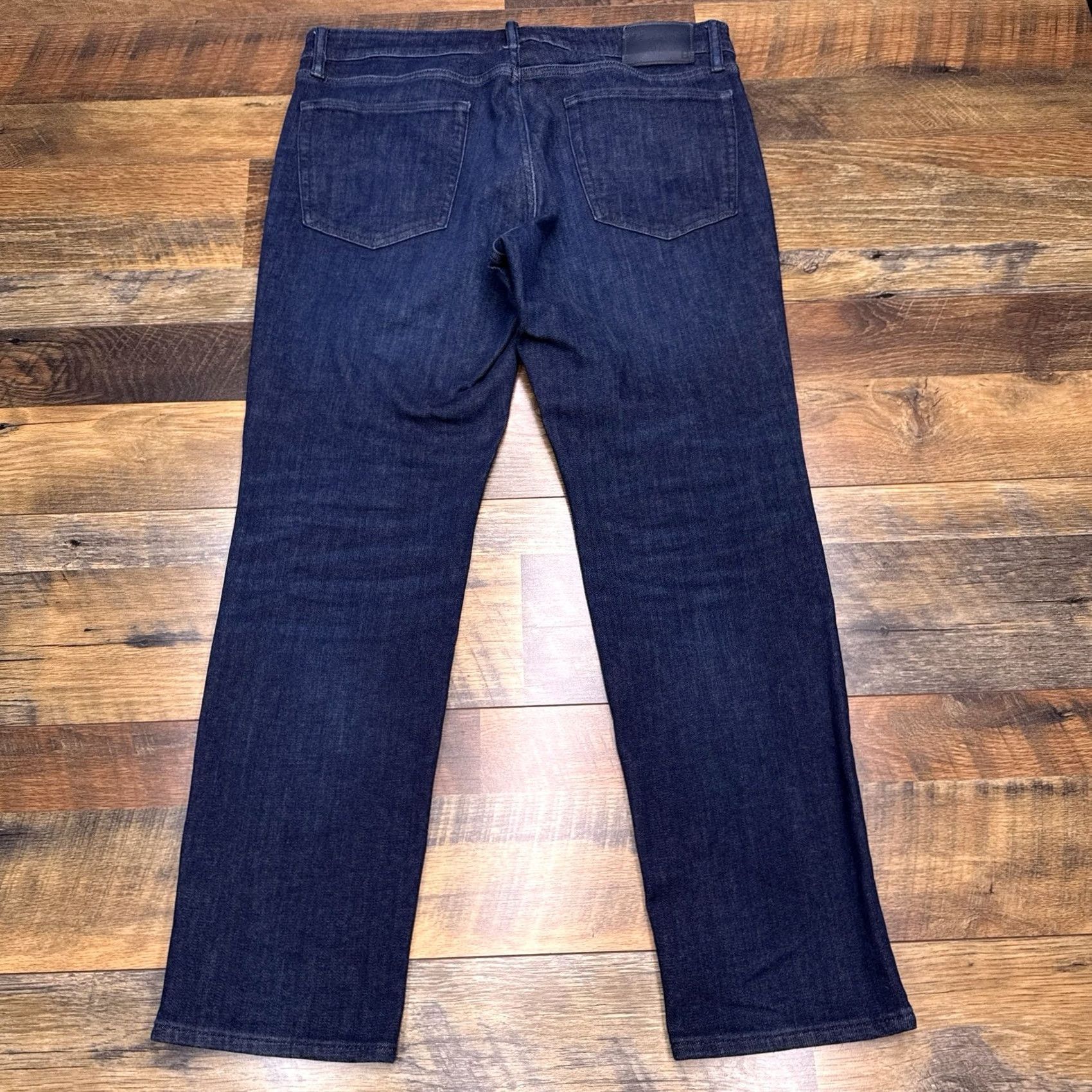 Bonobos Bonobos Jeans Mens Slim Stretch 33x30 Mid Rise Denim 5-Pocket Blue Tapered Logo 33W Inseam 30in Vintage No Size US 33 - 3 Thumbnail