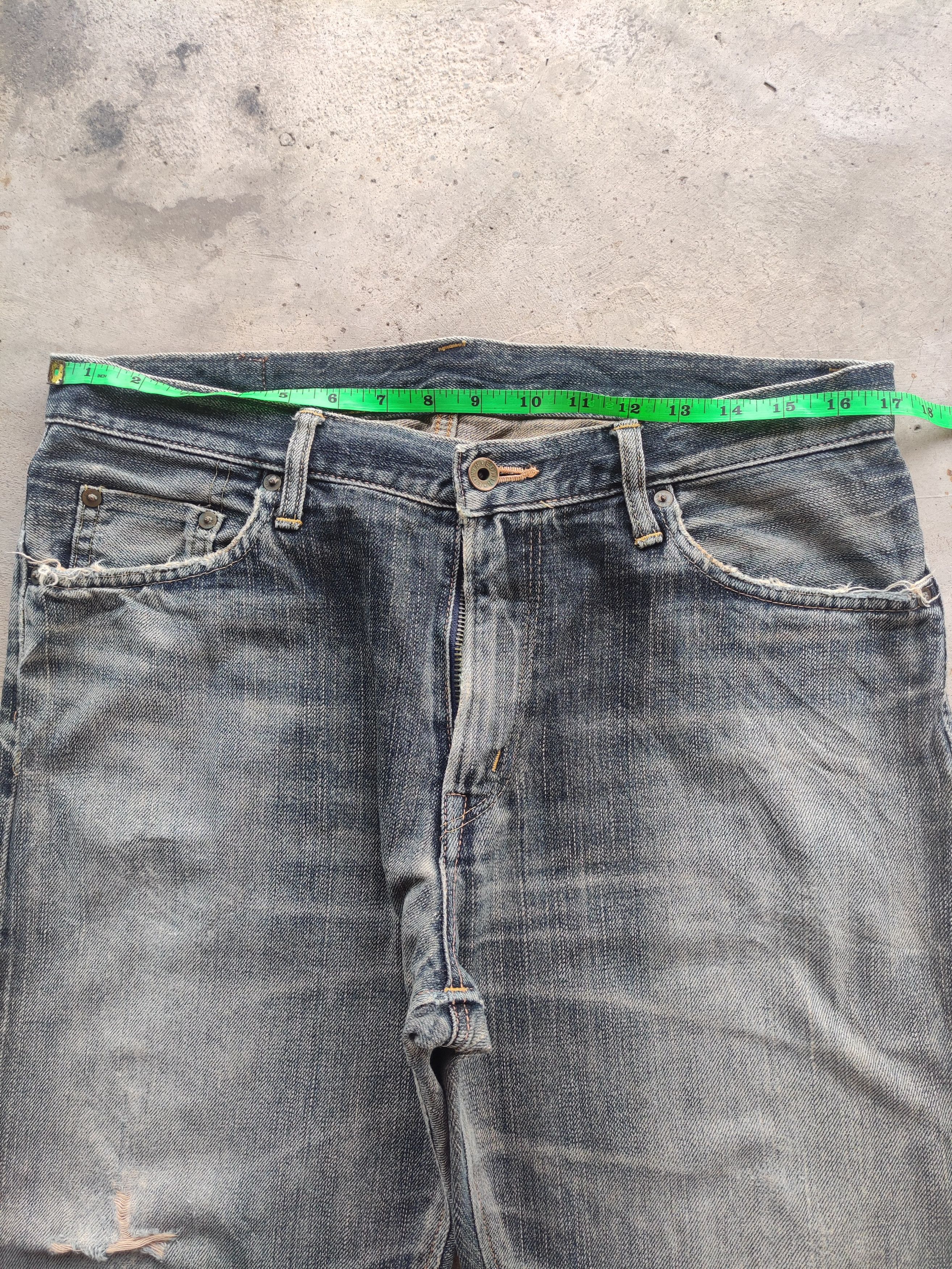 Edwin Vintage Edwin 505 Jean Rusty Jean Distressed Faded Denim Size US 35 - 6 Thumbnail