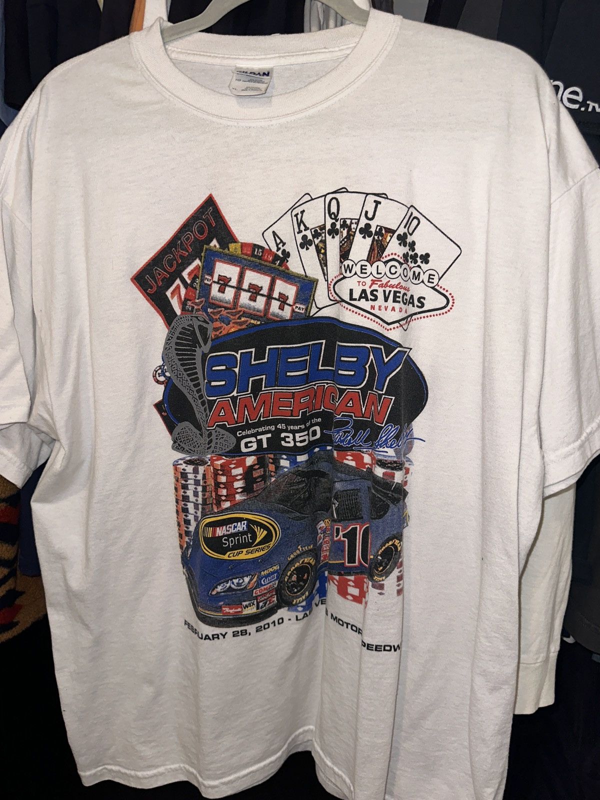 image of Nascar x Vintage Tee in White, Men's (Size XL)