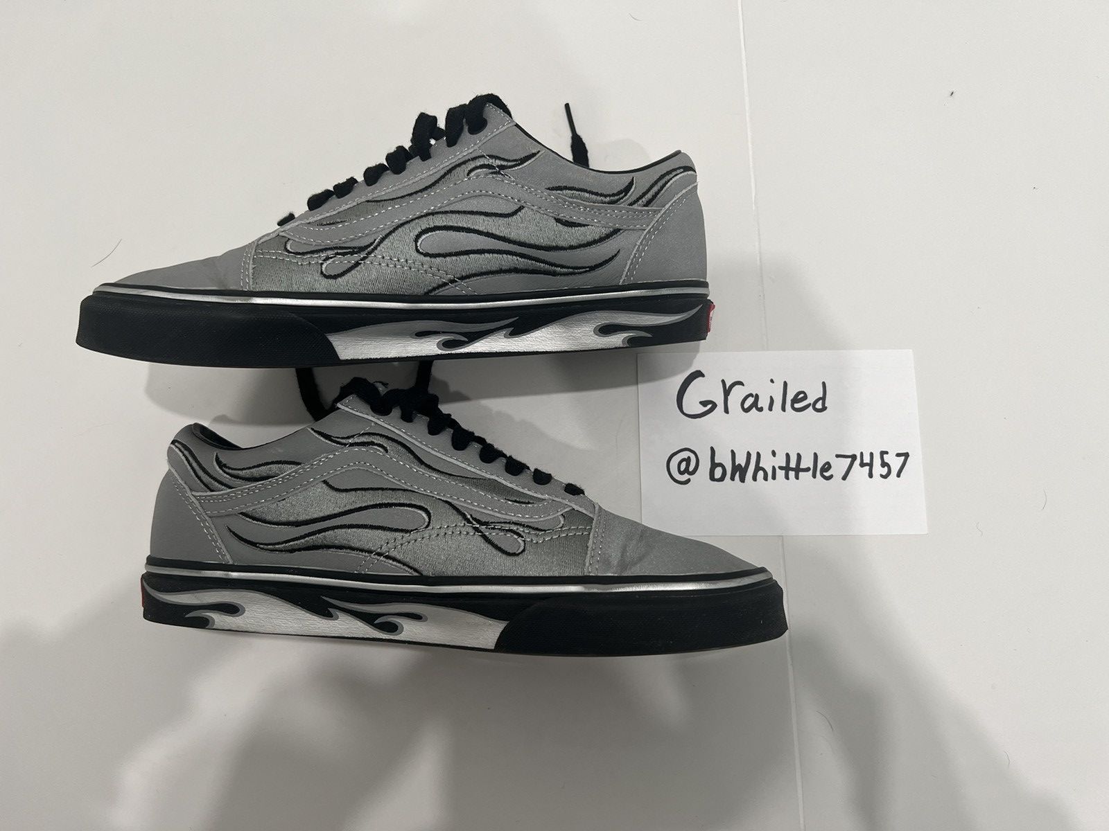 A$AP Rocky × Vans Vans Old Skool x A$AP Worldwide Silver Reflective Flames Size US 11 / EU 44 - 3 Thumbnail