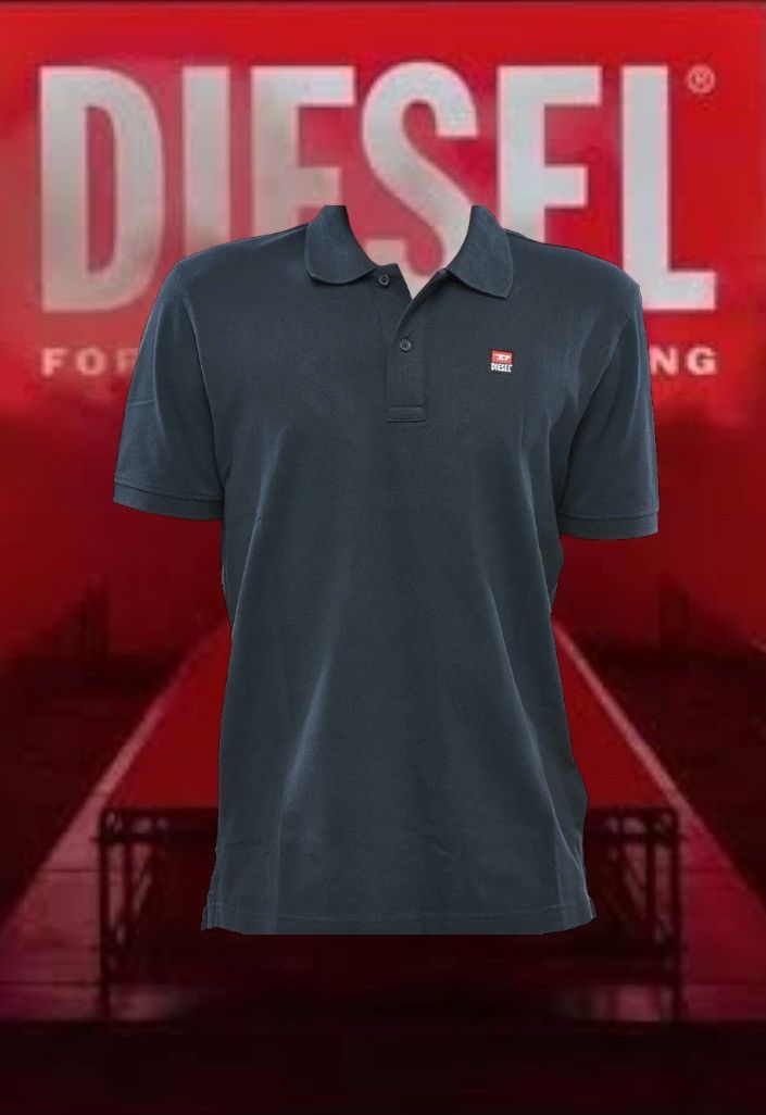 Diesel Diesel polo Smith with patch logo navy US L Size US L / EU 52-54 / 3 - 1 Thumbnail