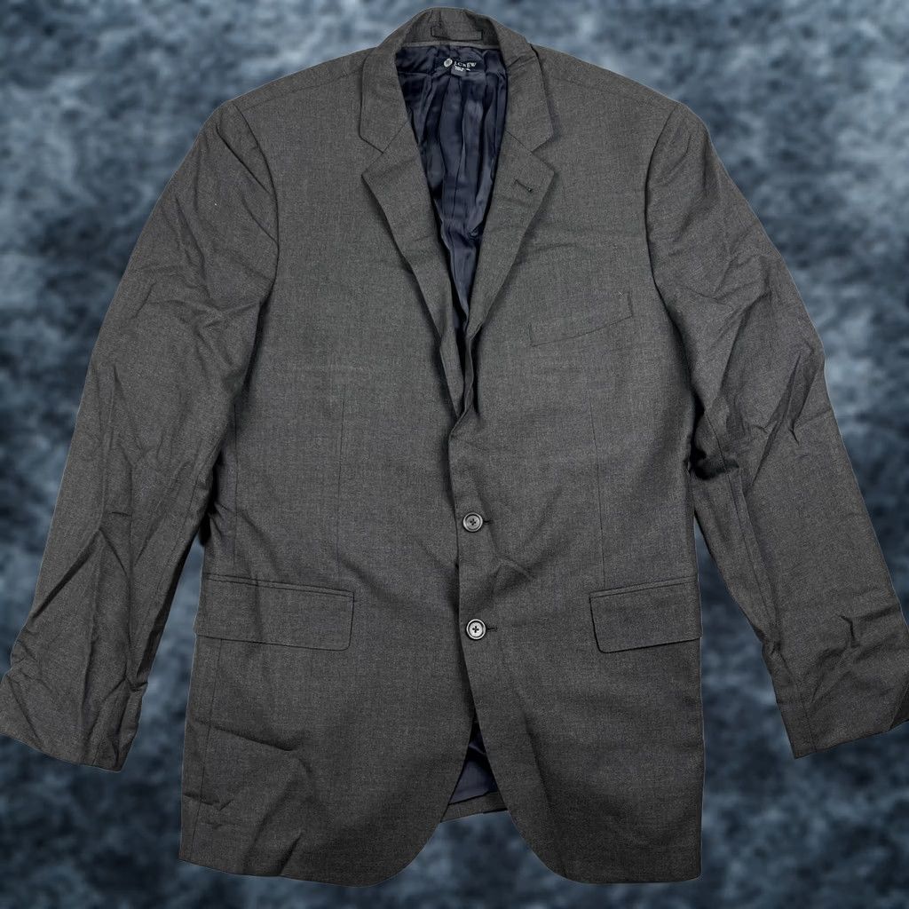 J.Crew J.CREW Aldridge Loro Piana Wool Sport Coat Blazer 44L Mens Grey Suit Jacket READ Size 44R - 1 Thumbnail