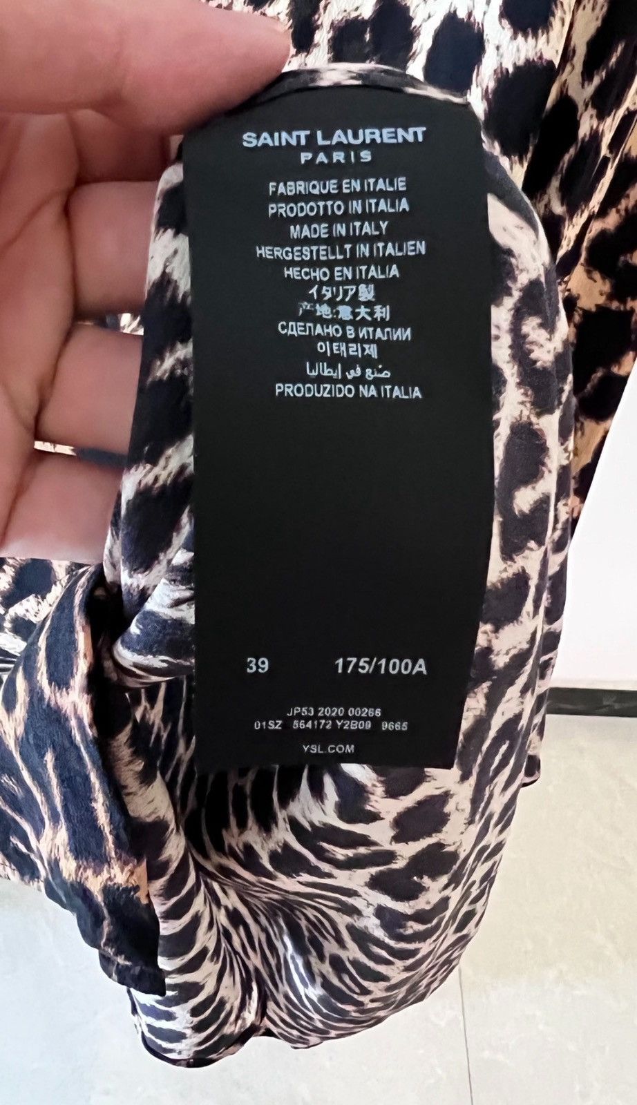 Saint Laurent Paris × Yves Saint Laurent Saint laurent slp leopard print shirt 2408-Nextarrow Size US M / EU 48-50 / 2 - 4 Thumbnail