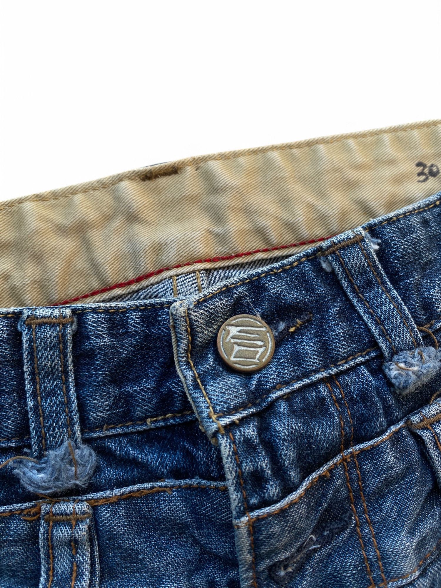 Japanese Brand Vintage Etienne Ozeki Jeans Double Layer Size US 30 / EU 46 - 6 Thumbnail