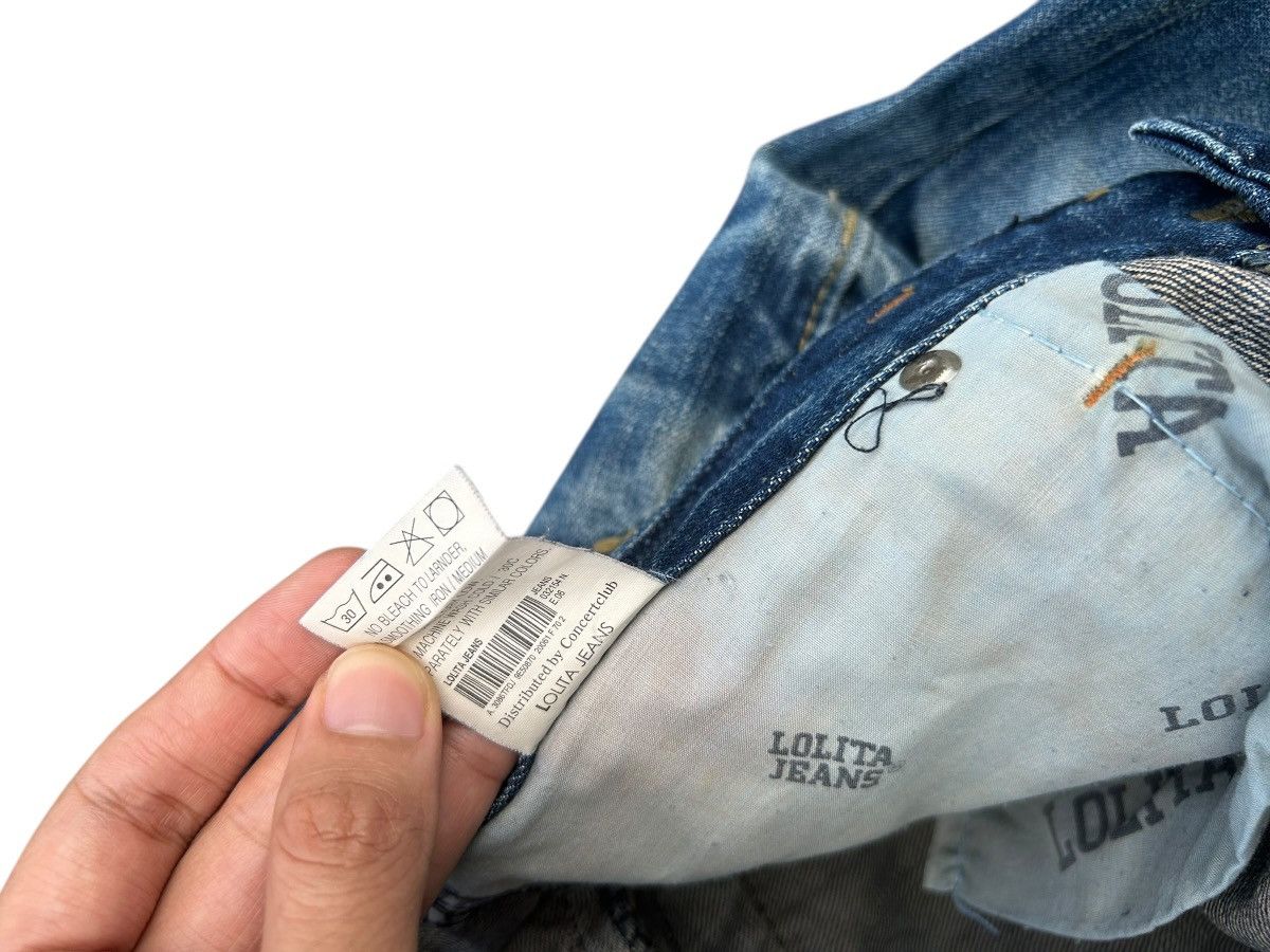 Kapital Yoshitomo Nara Lolita Buckle Back Distressed Denim Jeans Size US 36 / EU 52 - 17 Thumbnail