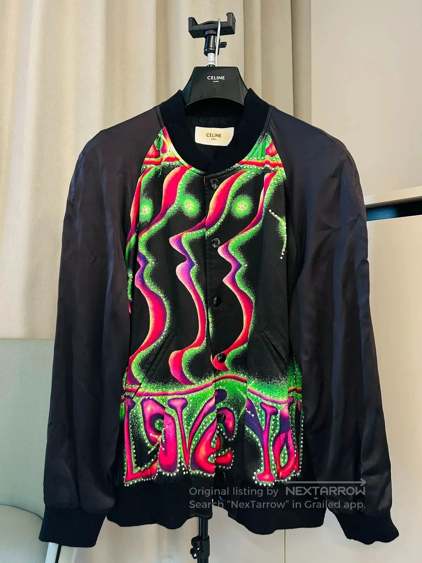 Celine Celine Rock Crystal Love Baseball Jacket. Size US L / EU 52-54 / 3 - 1 Thumbnail