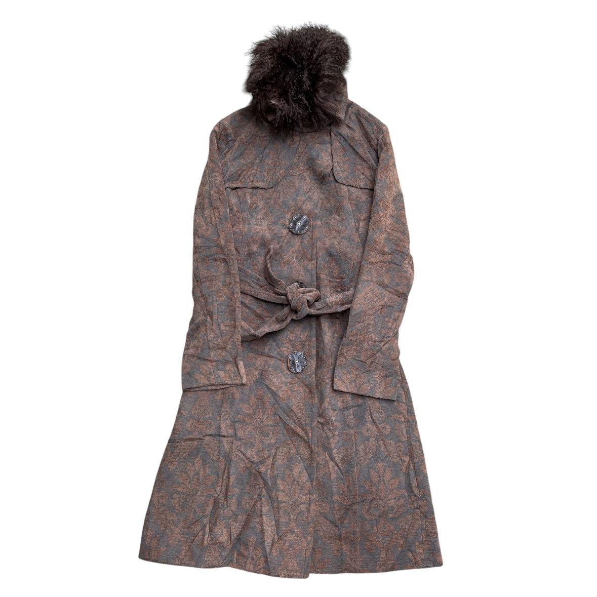 Vivienne Tam Vivienne Tam Velvet Embossed Coat With Removeable Fur Size S / US 4 / IT 40 - 4 Thumbnail