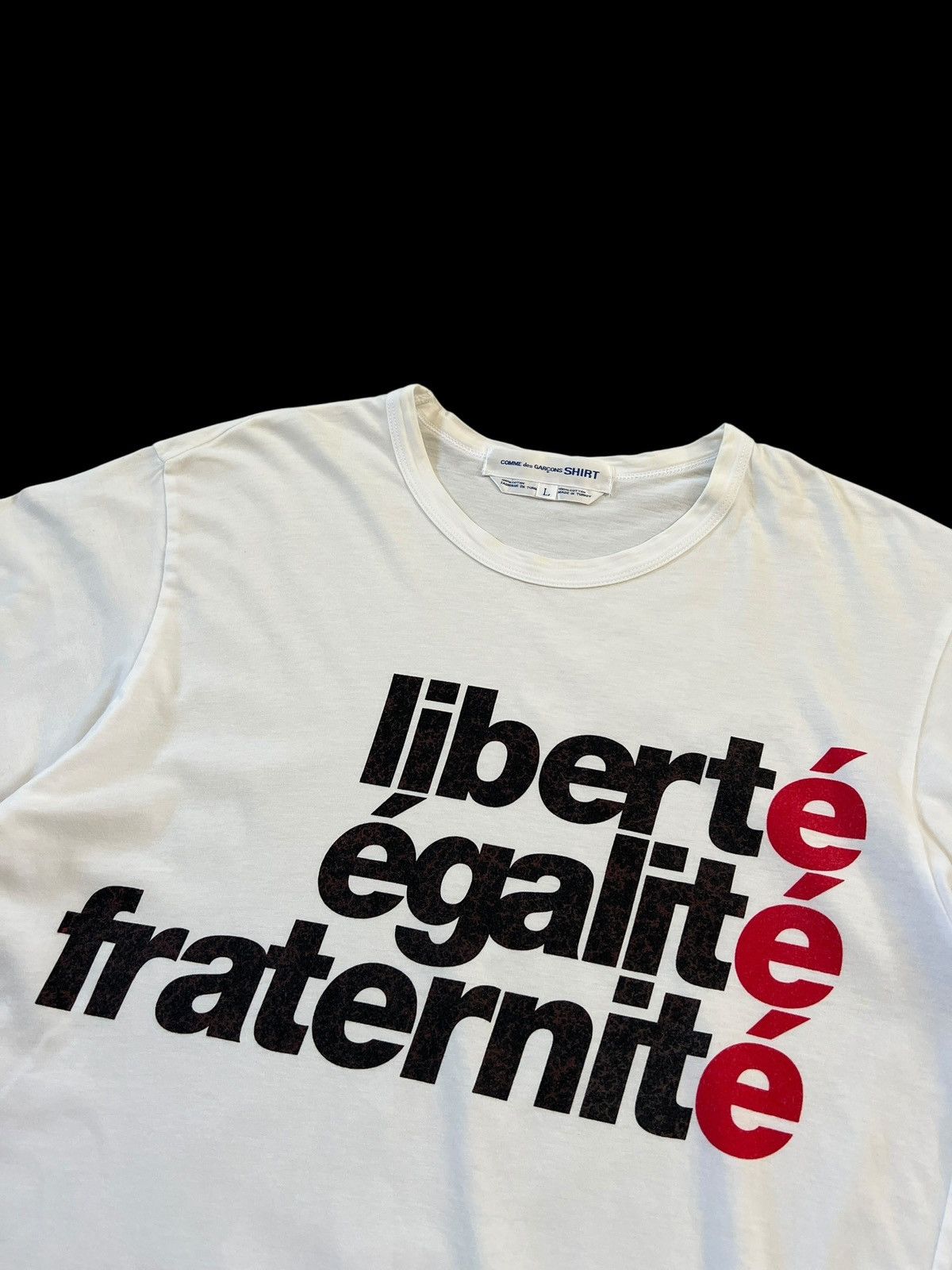 Comme des Garcons Comme des Garçons SS2004 Liberte French Word Tshirt Size US M / EU 48-50 / 2 - 3 Thumbnail