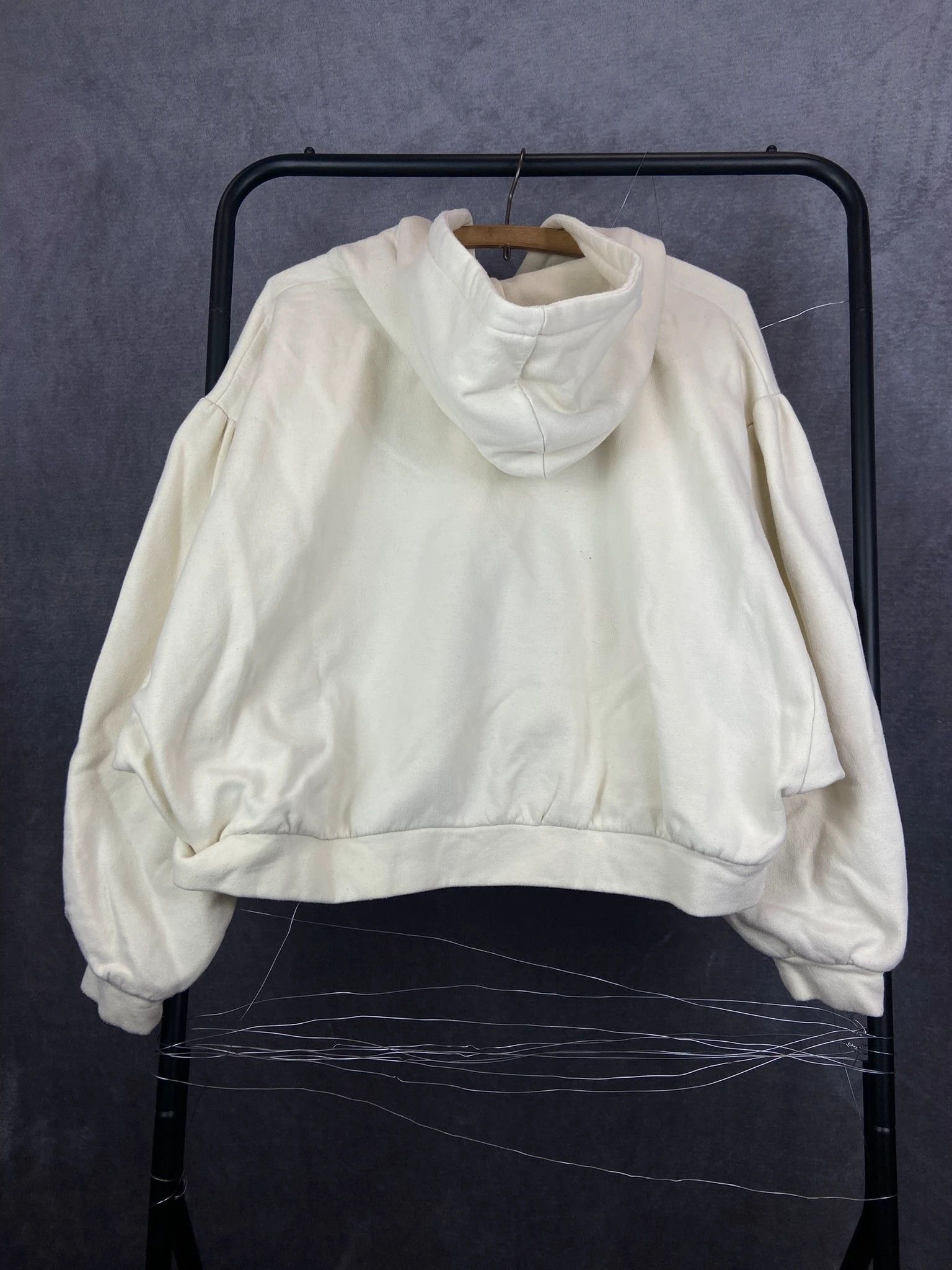 Vintage Twinset Milano Women Hoodie Beige Lace Logo Cropped L Size US L / EU 52-54 / 3 - 4 Thumbnail
