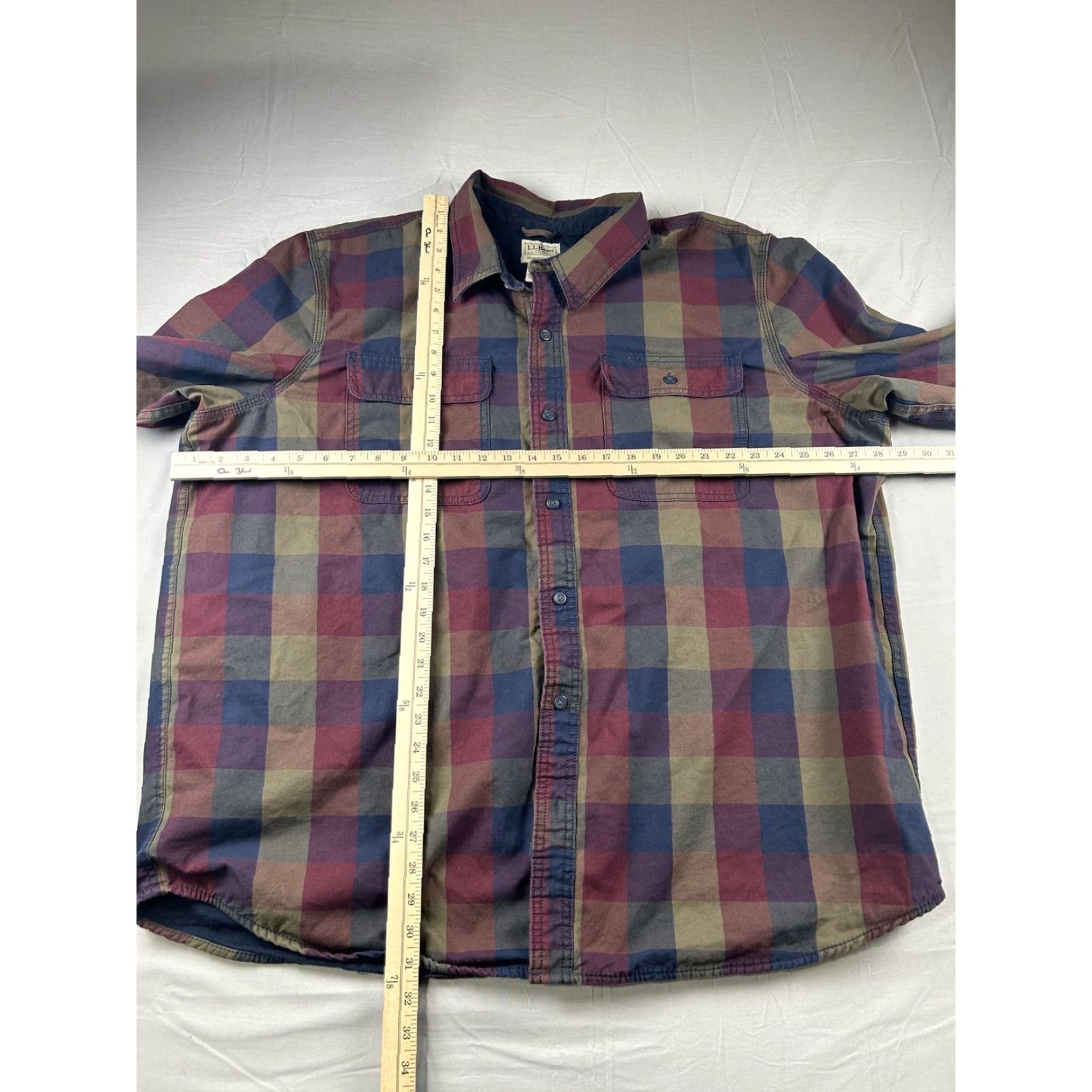 Vintage L.L. Bean Shirt Mens 2XL Plaid Flannel Shacket Button Long Sleeve Outdoor Size US XXL / EU 58 / 5 - 4 Thumbnail