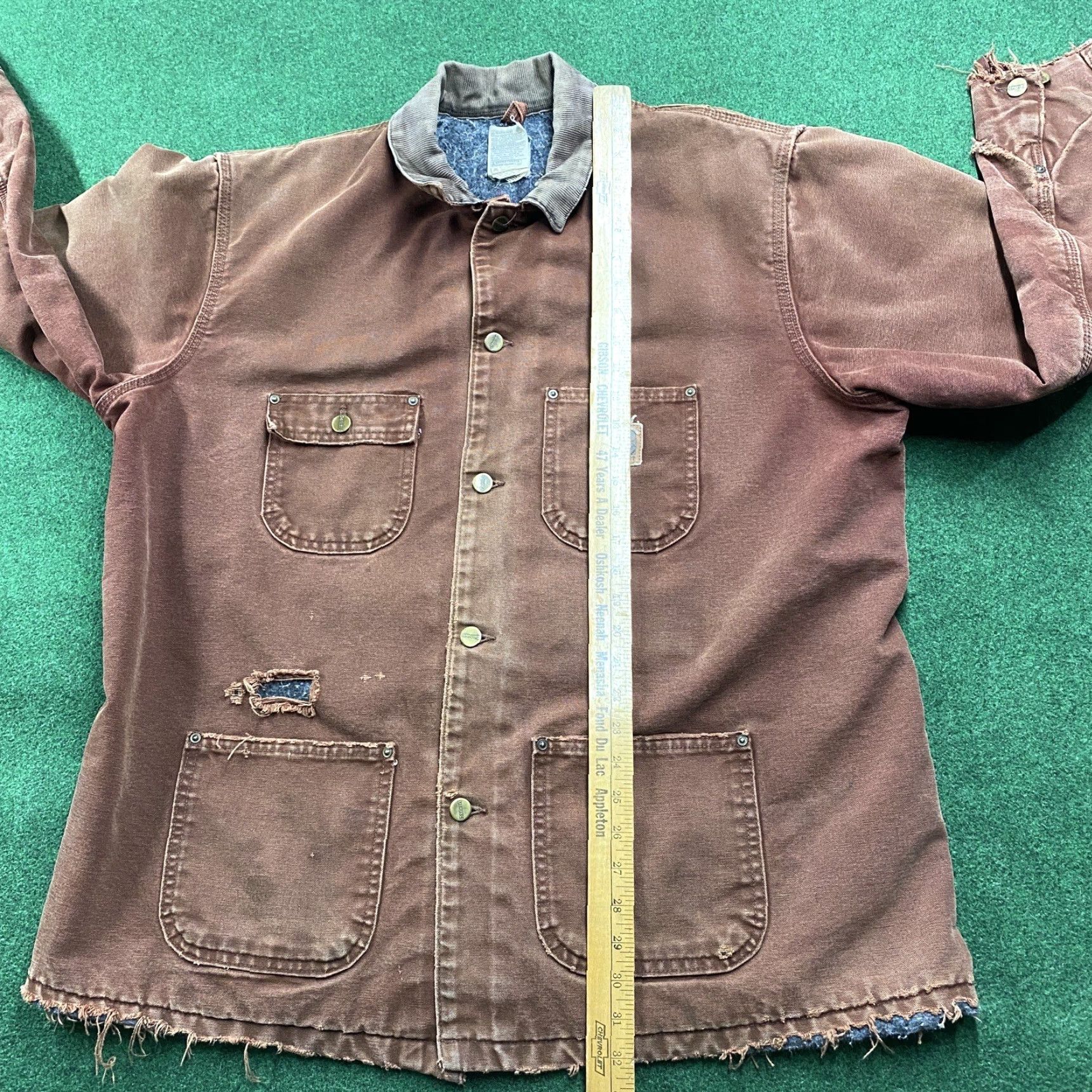 Carhartt VINTAGE Carhartt Chore Jacket Mens XL Clay 90S Faded Blanket Lined Coat C02 CLY Jacket Size US XL / EU 56 / 4 - 7 Thumbnail