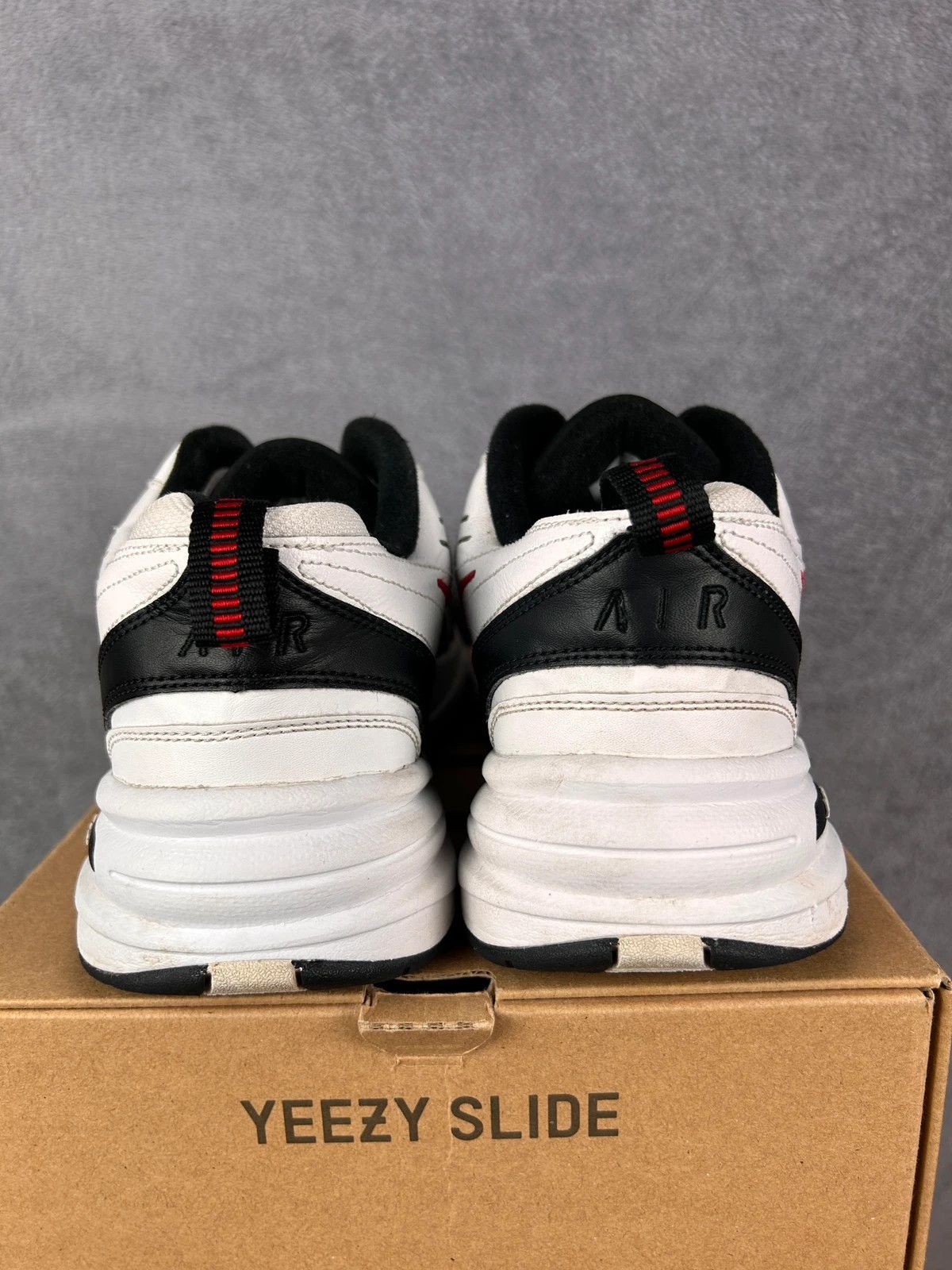 Nike Nike Air Monarch OG leather sneakers Y2K black white Size US 12 / EU 45 - 4 Thumbnail