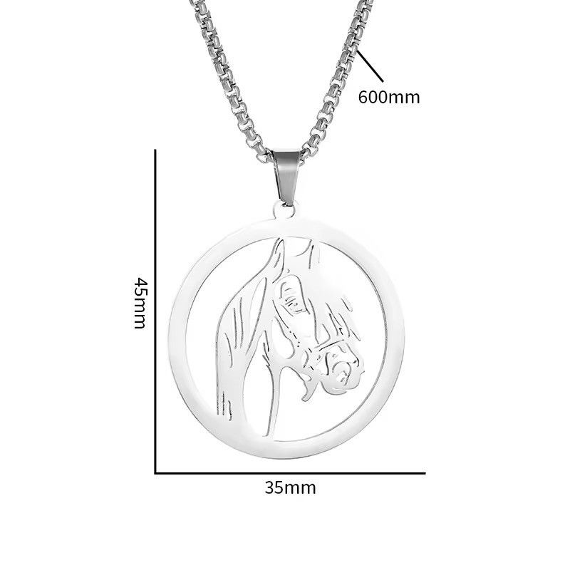 Jewelry Horse Necklace Y2K Gothic Punk Chain Size ONE SIZE - 7 Thumbnail