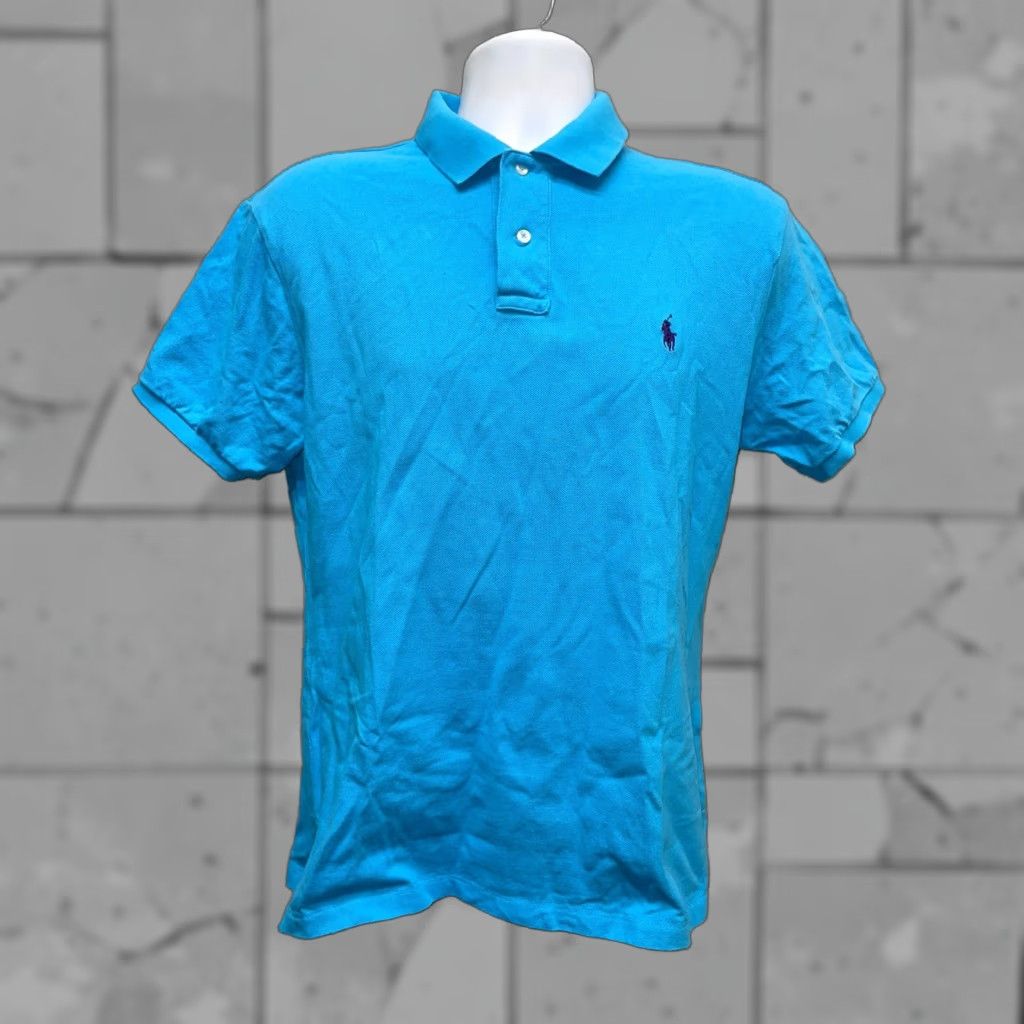 Polo Ralph Lauren Polo Ralph Lauren Custom Fit Blue Golf Polo Mens L Size US L / EU 52-54 / 3 - 1 Thumbnail