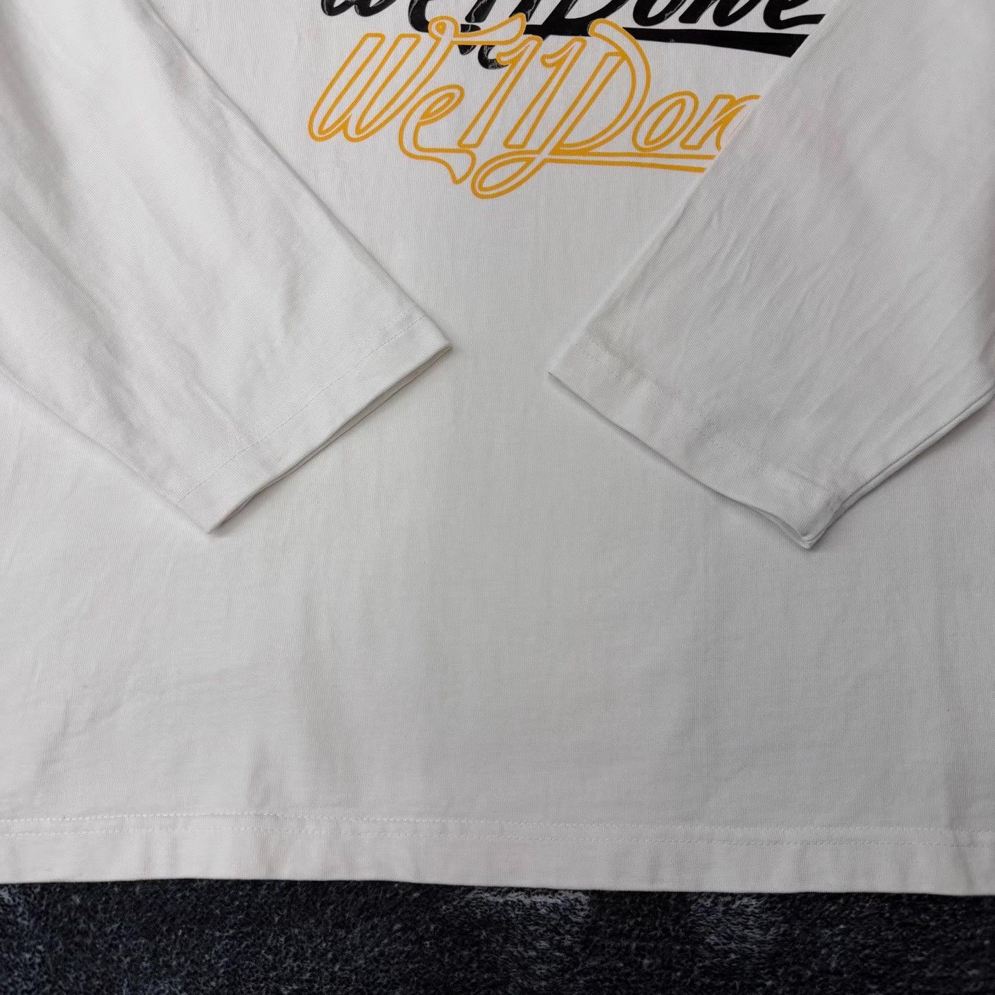 WE11DONE WE11DONE White Neon Slogan Long Sleeve Q10 Size US M / EU 48-50 / 2 - 2 Thumbnail