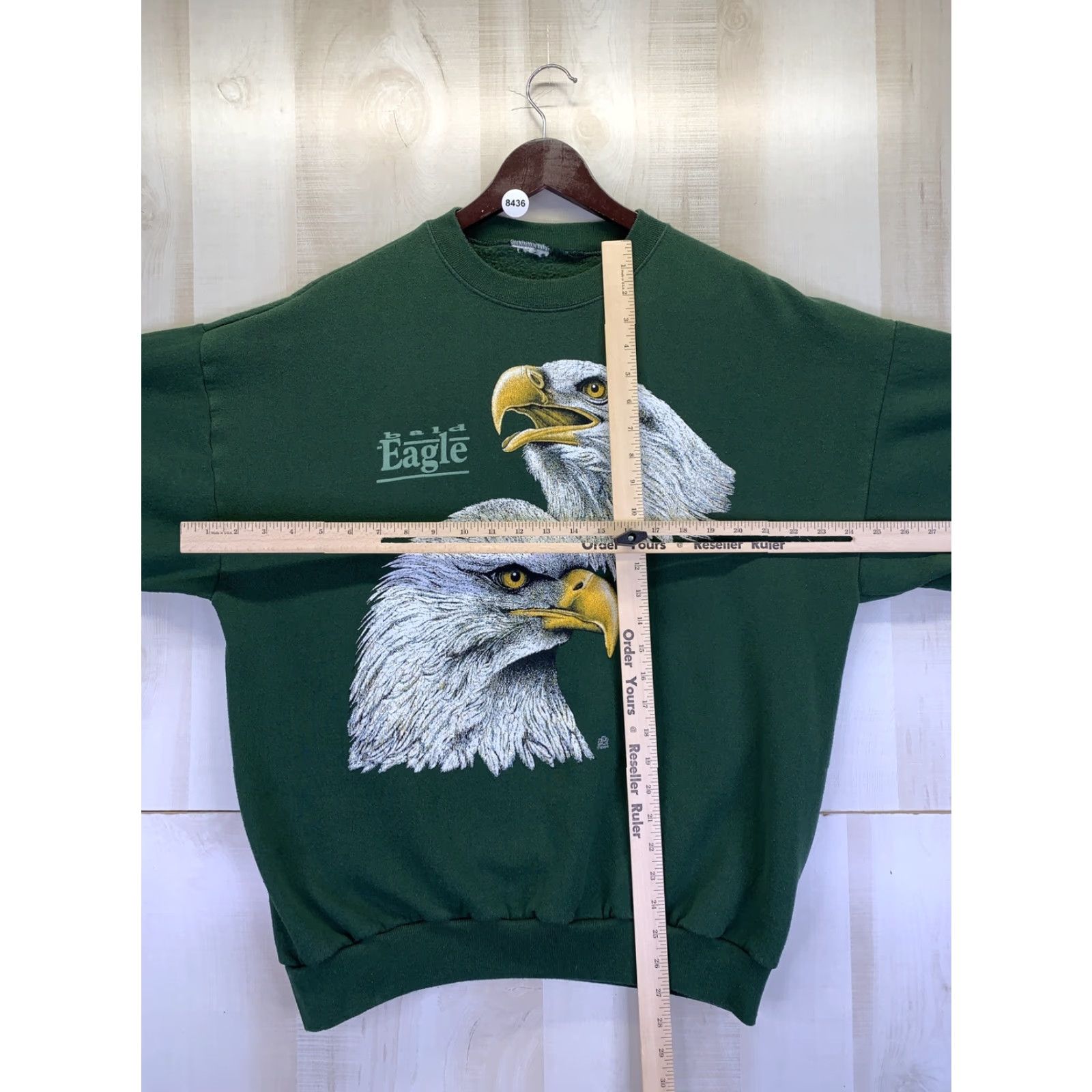 Vintage VINTAGE Bald Eagle Mens Graphic Sweatshirt XL 1994 Green 1990s Old School 90s Decade Size US XL / EU 56 / 4 - 4 Thumbnail