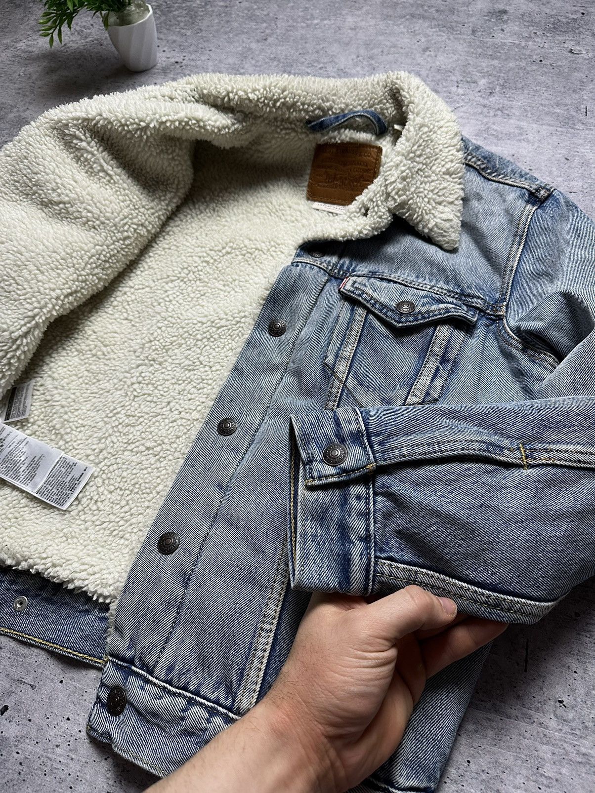 Levi's Vintage 90’s Levi’s Corduroy Denim Jeans Faded Sherpa Jacket Size US S / EU 44-46 / 1 - 6 Thumbnail