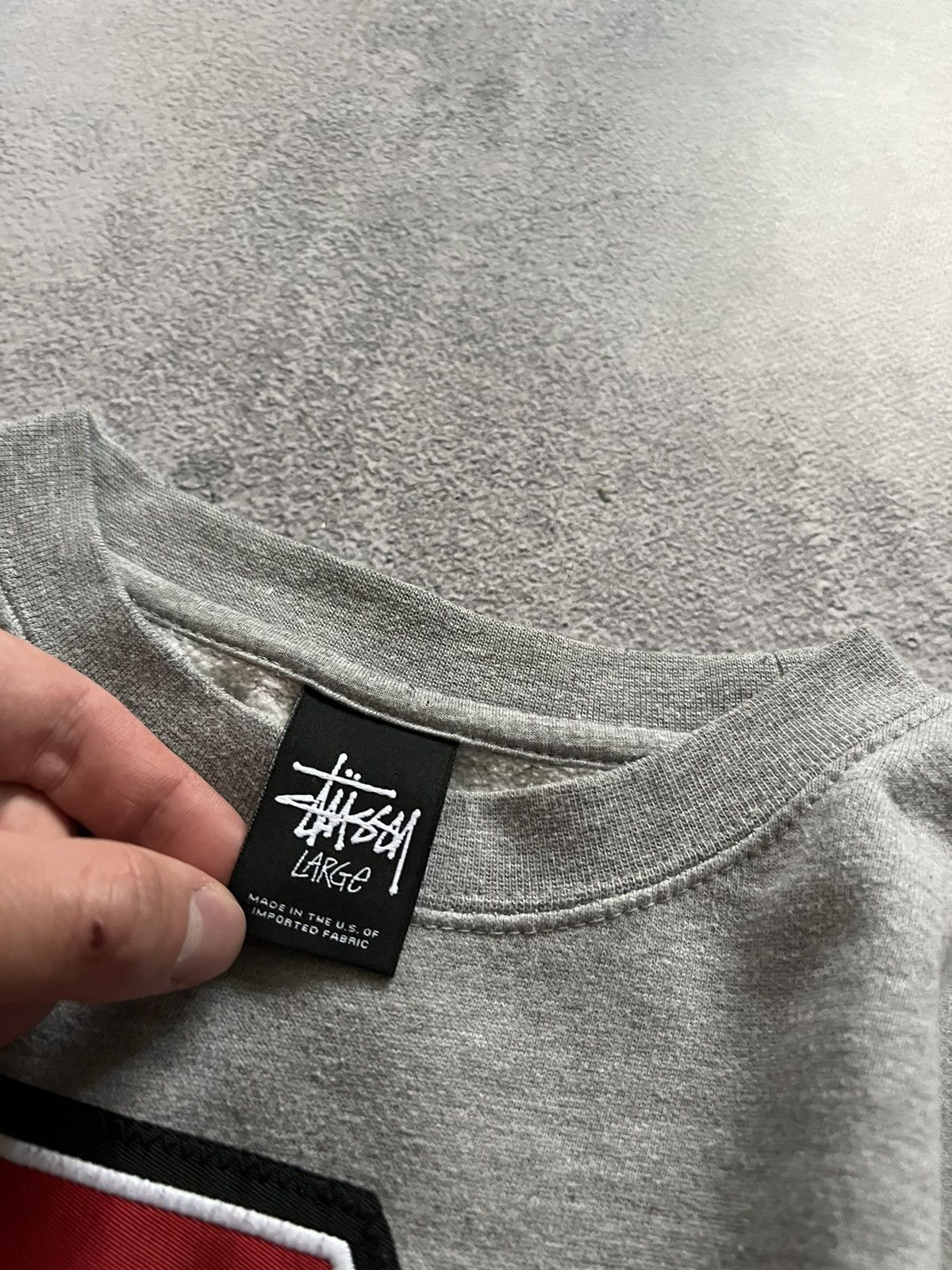Stussy × Vintage Vintage Y2k Stussy Big Logo Sweatshirt 00’s Size US L / EU 52-54 / 3 - 5 Thumbnail
